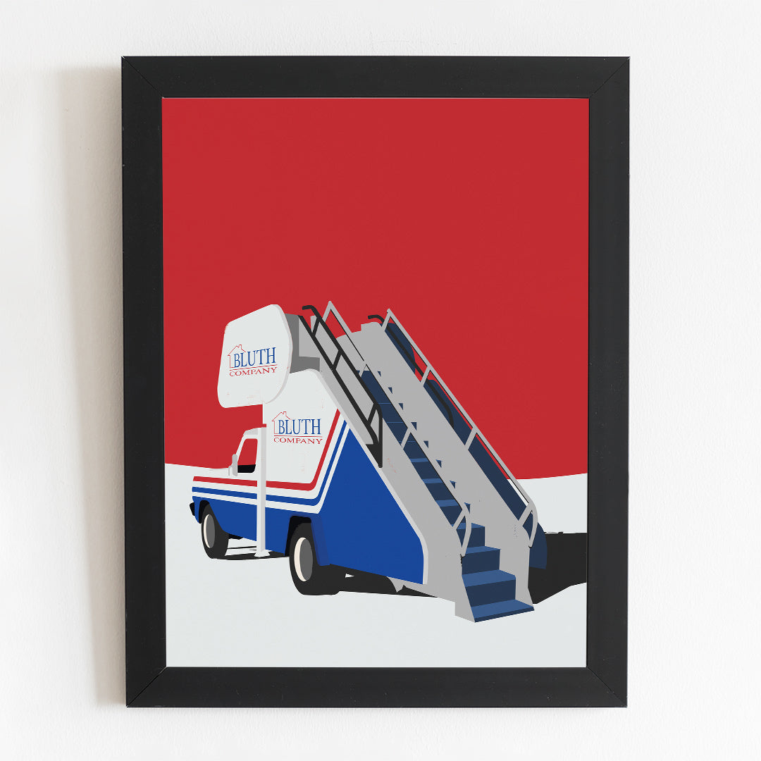Arrested Development Poster | Bluth Stair Car Minimal Illustrated TV Poster