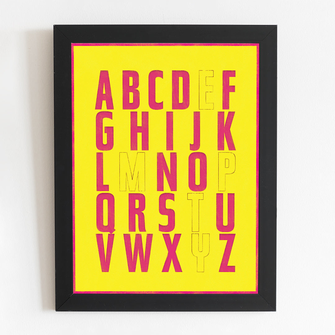 EMPTY Letters Alphabet Motivational Typography Home Wall Art Illustrated Poster