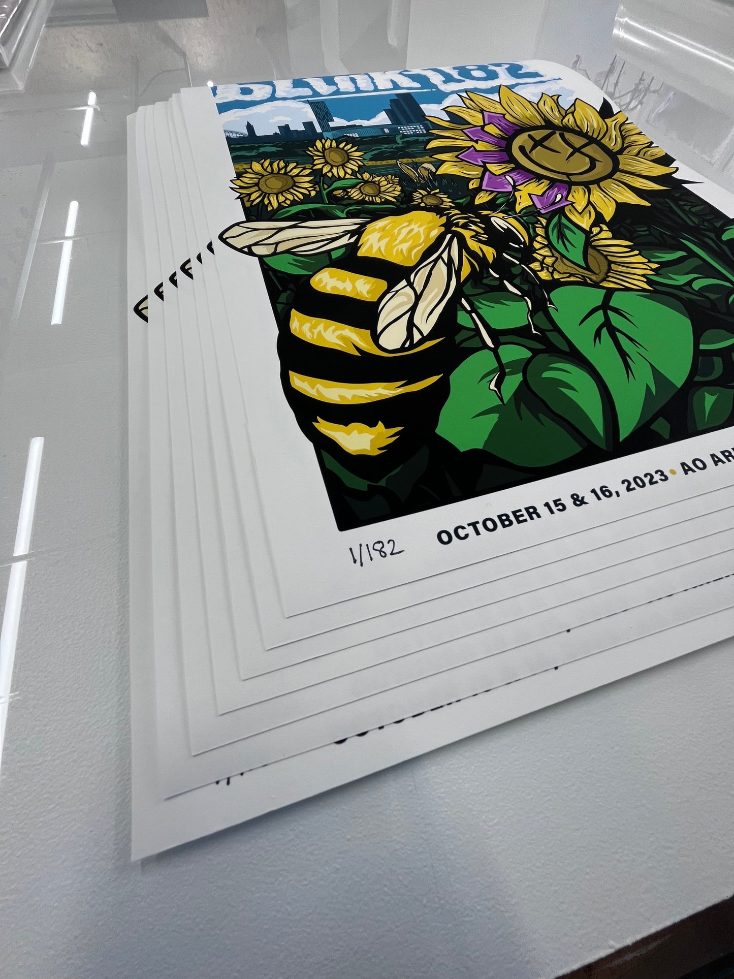 Exclusive Blink 182 2023 Tour Poster - Manchester A0 Arena - Unofficial - Mark, Tom and Travis Show