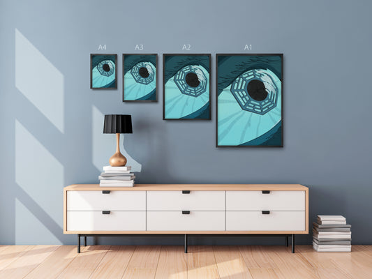 LOST Framed Poster | Minimalist TV Show Art | Illustrated Print