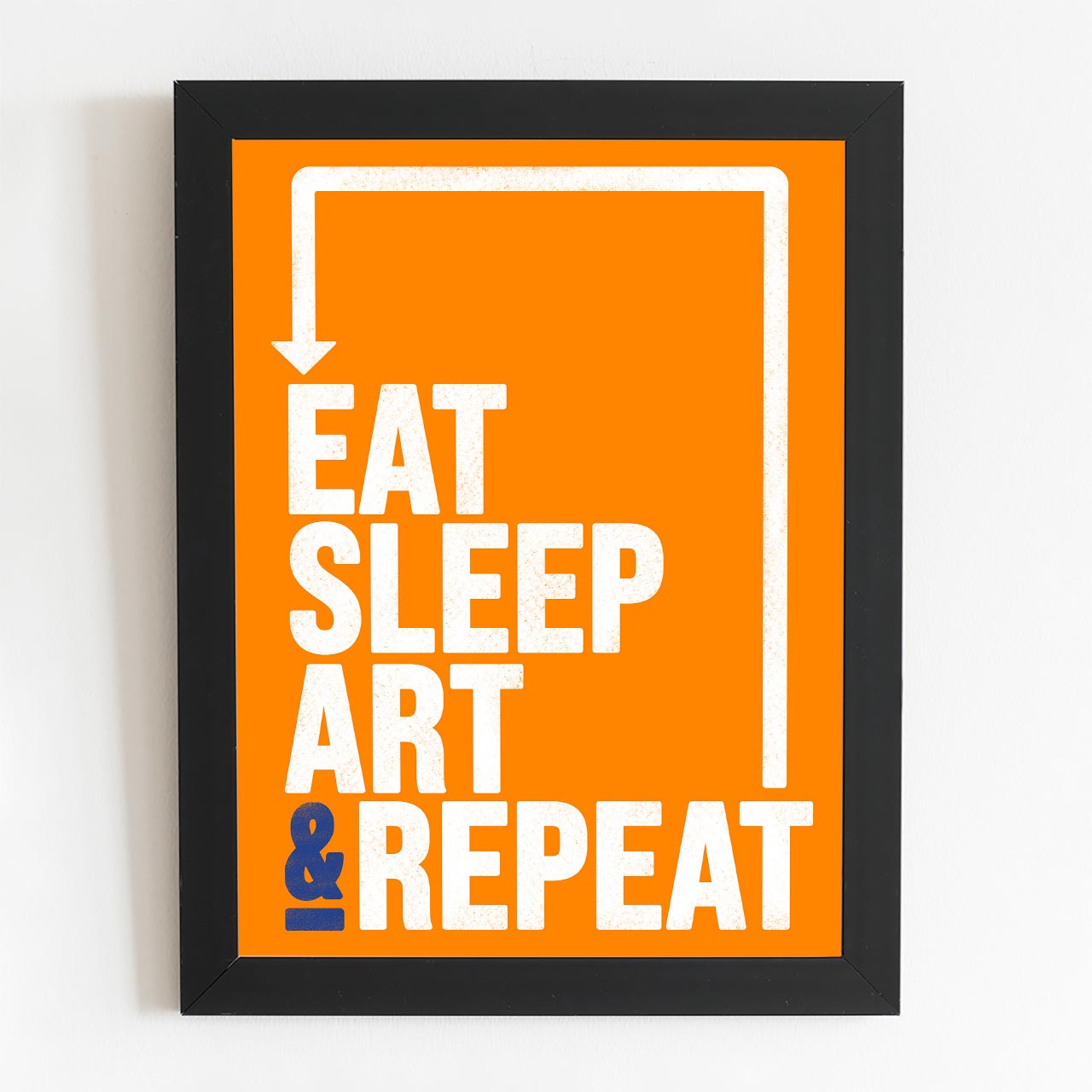 Eat Sleep Lift Repeat Print | Motivational Typography Illustrated Poster
