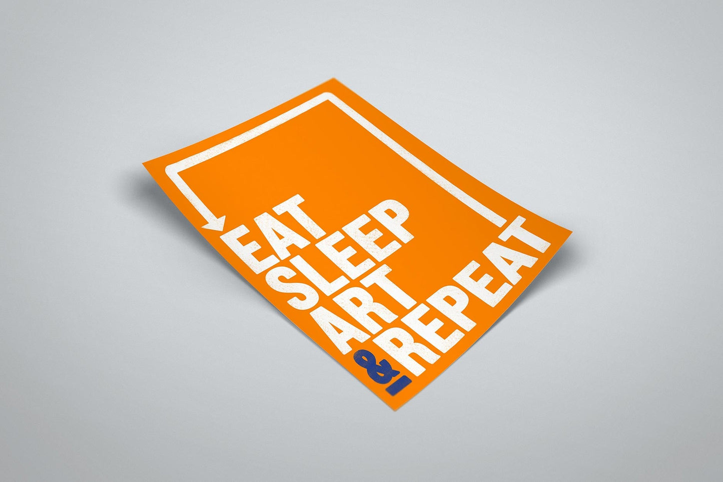 Eat Sleep Lift Repeat Print | Motivational Typography Illustrated Poster