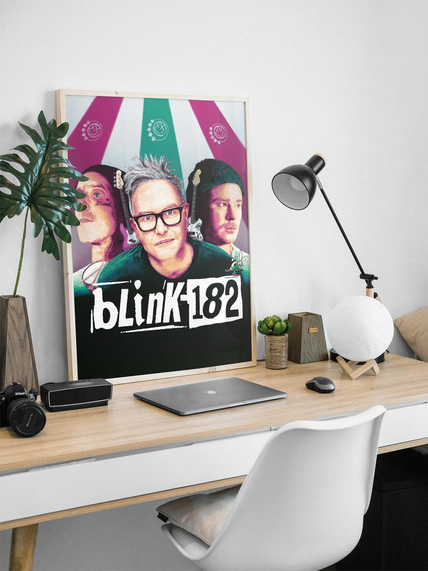 Blink 182 World Tour 2023/2024 Poster | Pop Punk Portrait | Illustrated Print | Mark, Tom and Travis Show Art