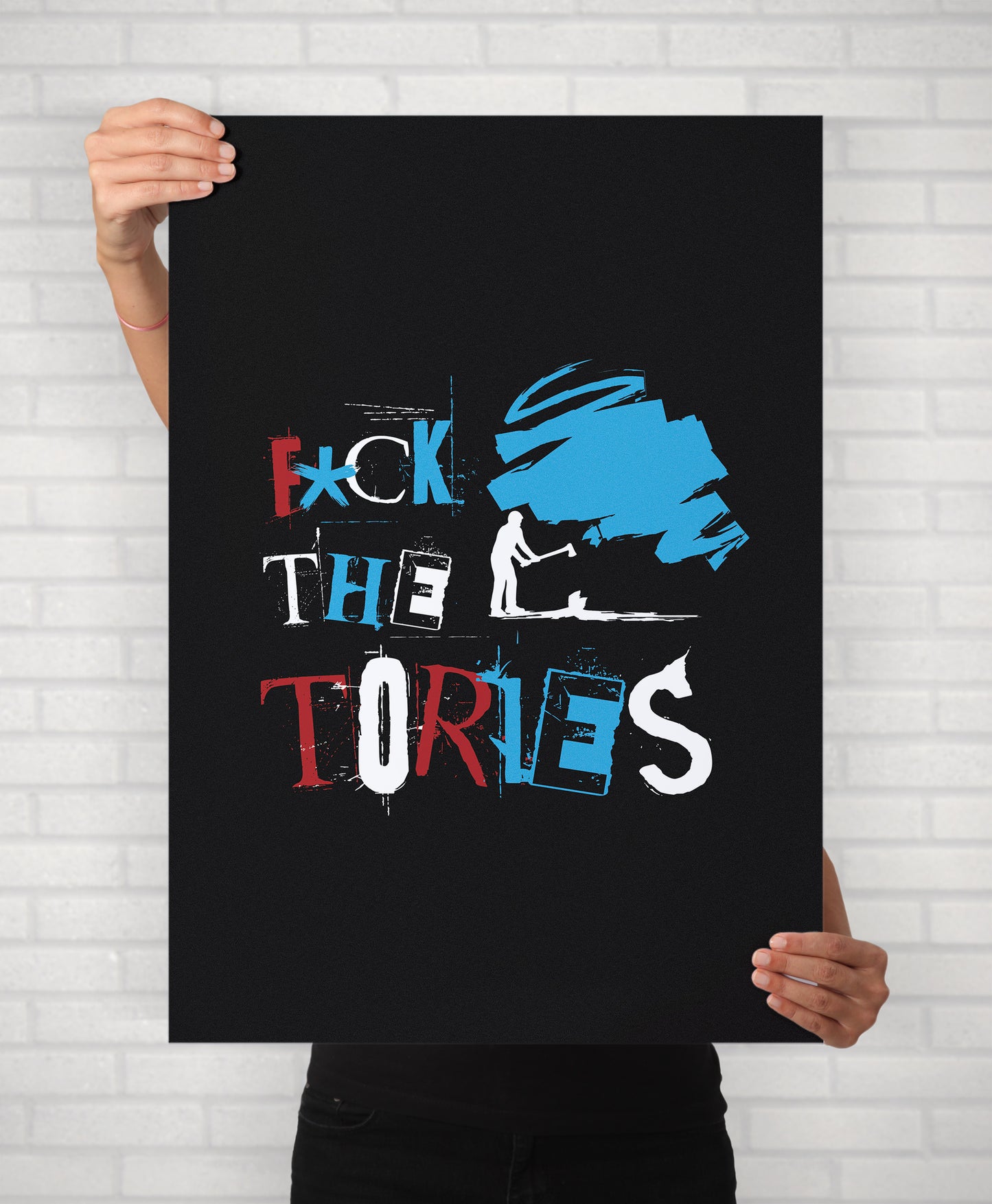 Fuck The Tories Punk Text Funny Poster