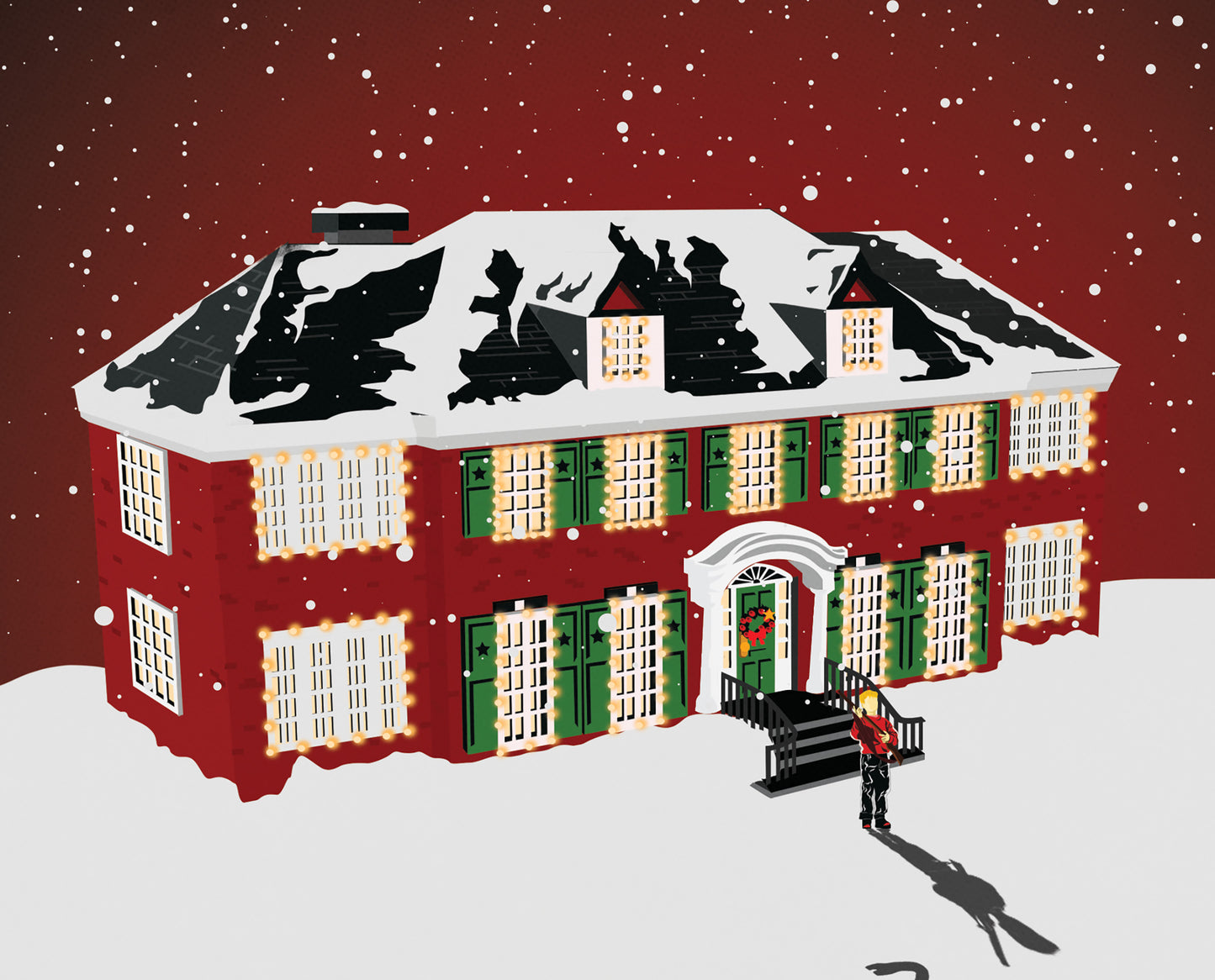 Home Alone Framed Poster | Minimalist Film Art | Illustrated Movie Print