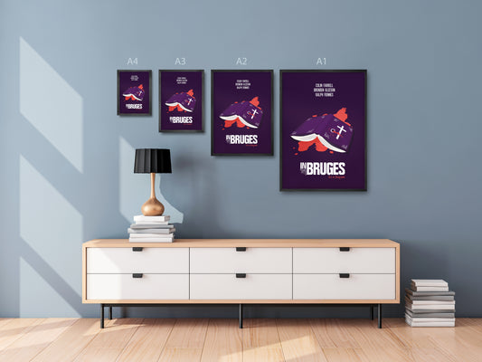 In bruges Framed Poster | Minimalist Film Art | Movie Print