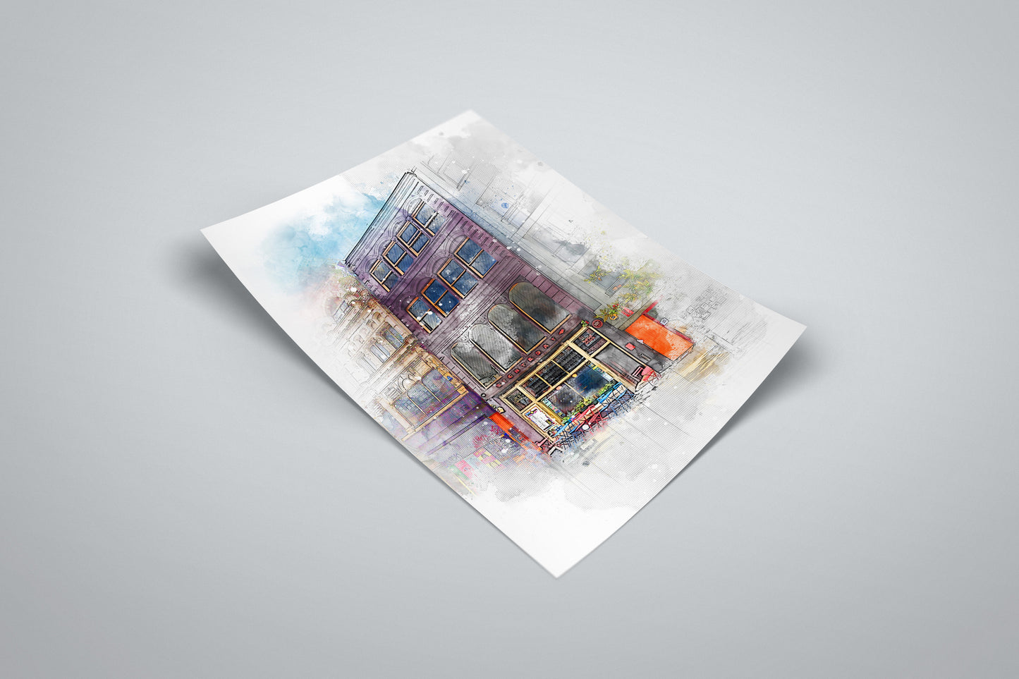 Night and Day Bar Framed Poster | Manchester Art | Illustrated Prints