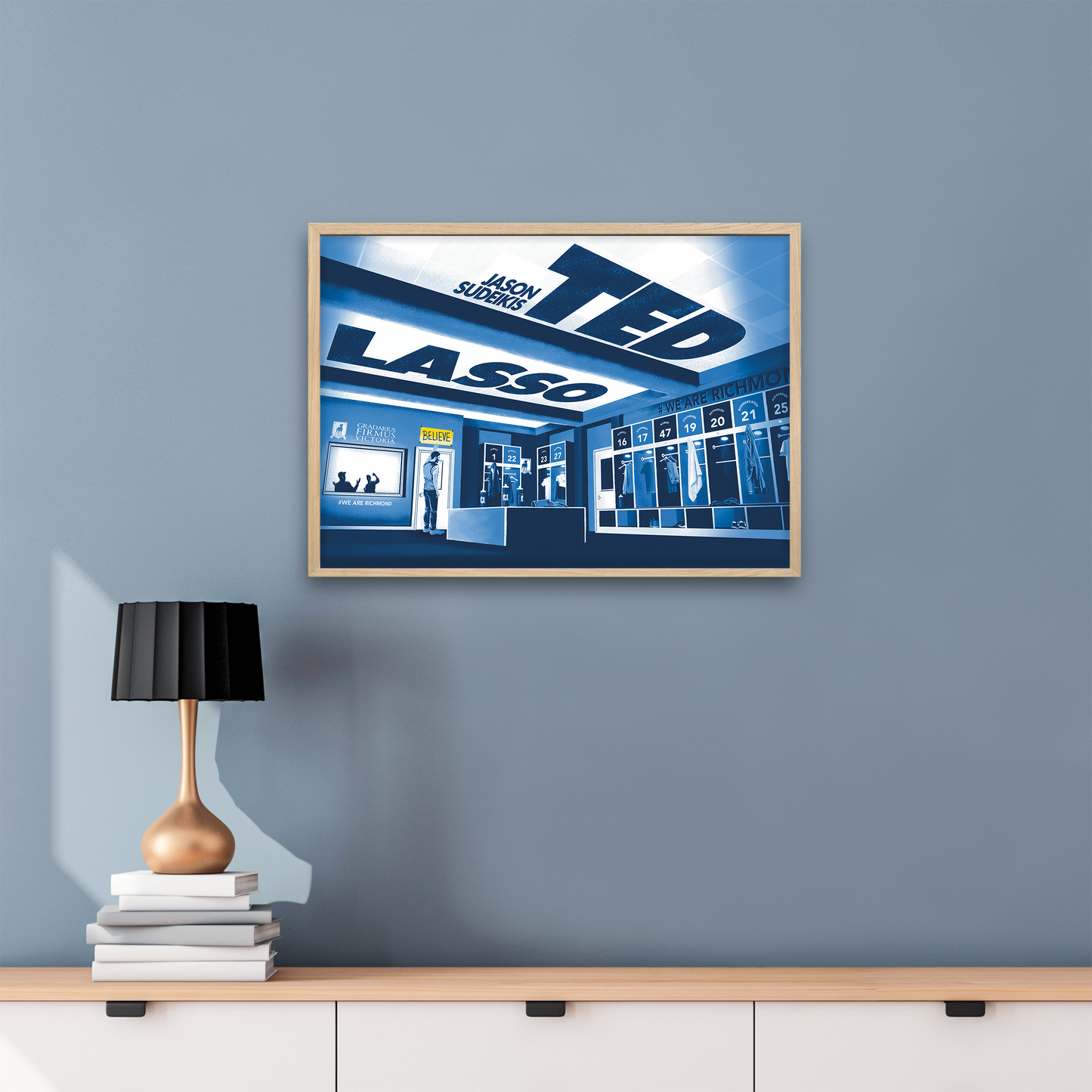Ted Lasso Framed Poster | Richmond AFC Art | Roy Kent Believe Print