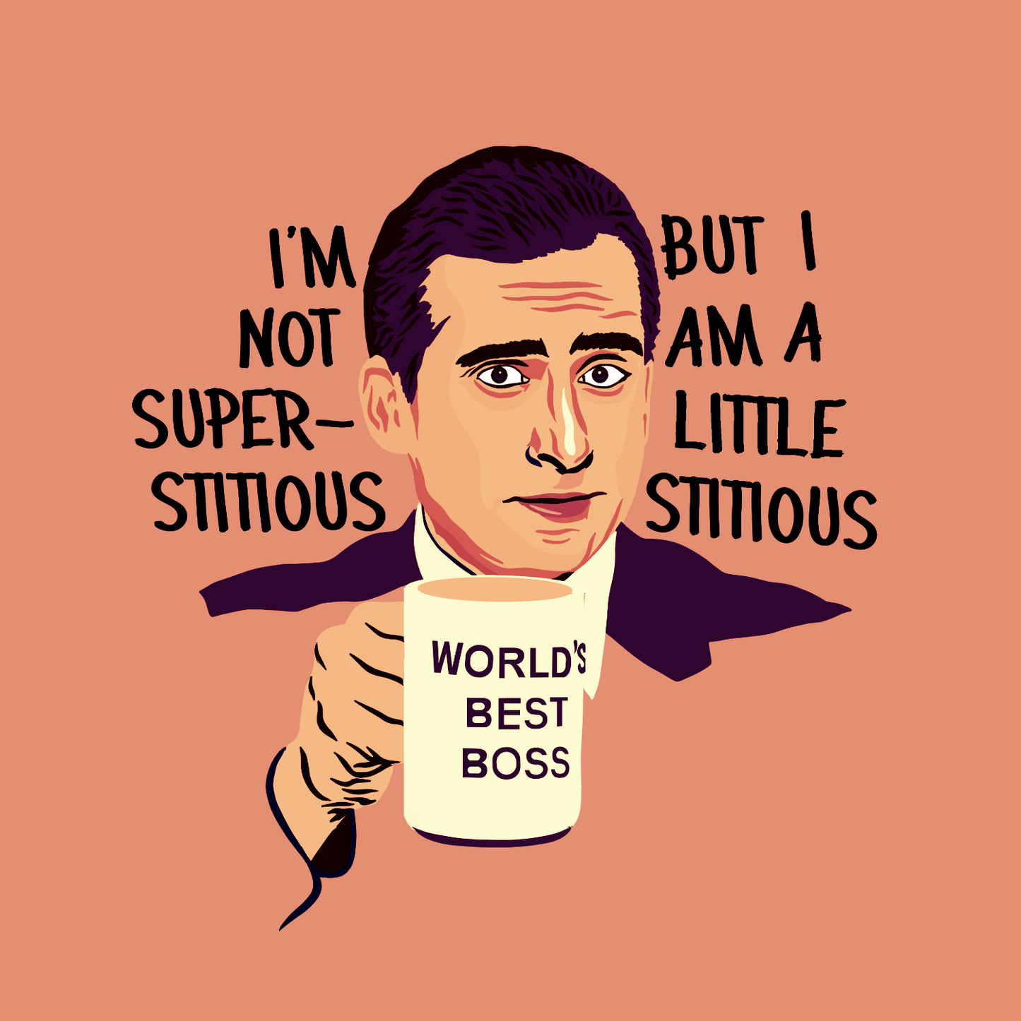 Michael Scott The Office Quote Portrait Minimal Illustrated Poster