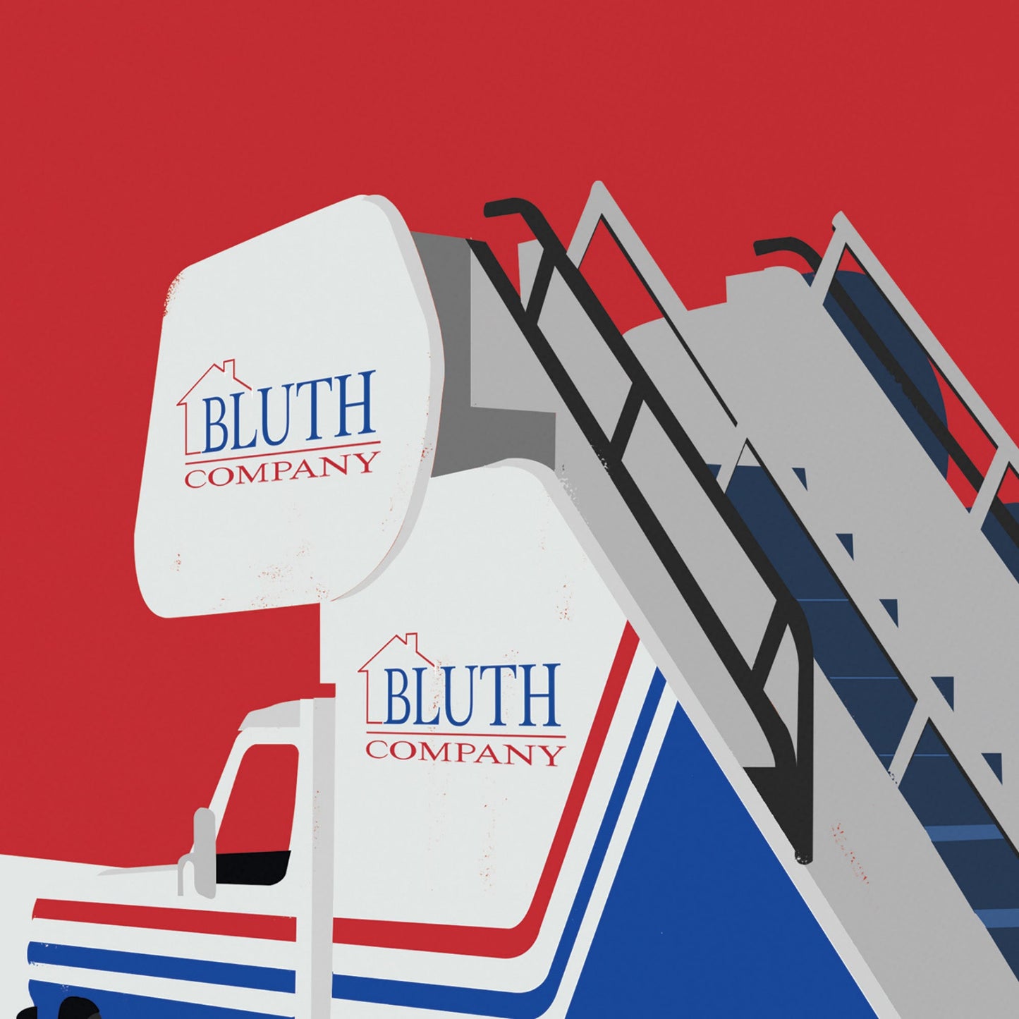 Arrested Development Poster | Bluth Stair Car Minimal Illustrated TV Poster