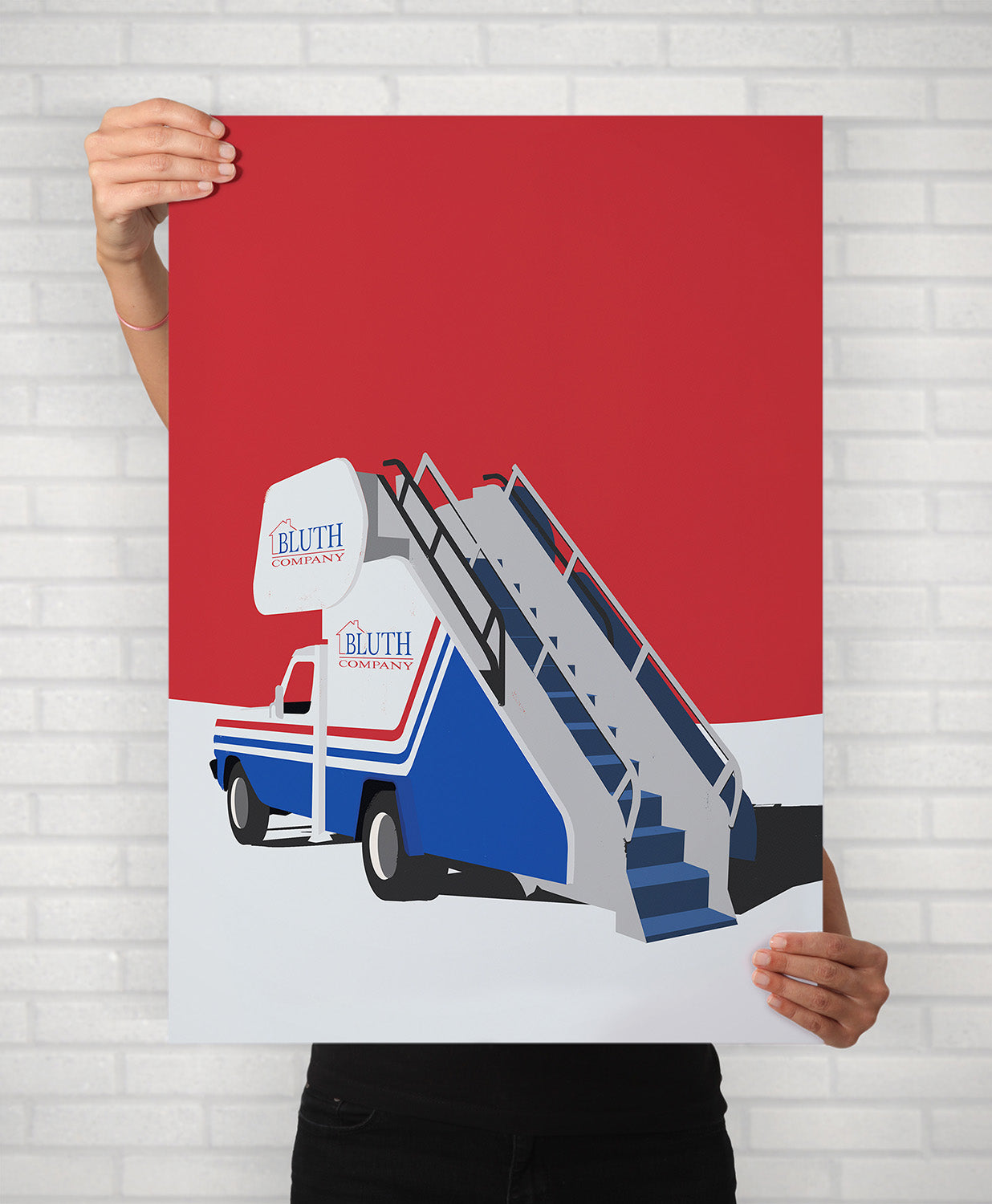Arrested Development Poster | Bluth Stair Car Minimal Illustrated TV Poster