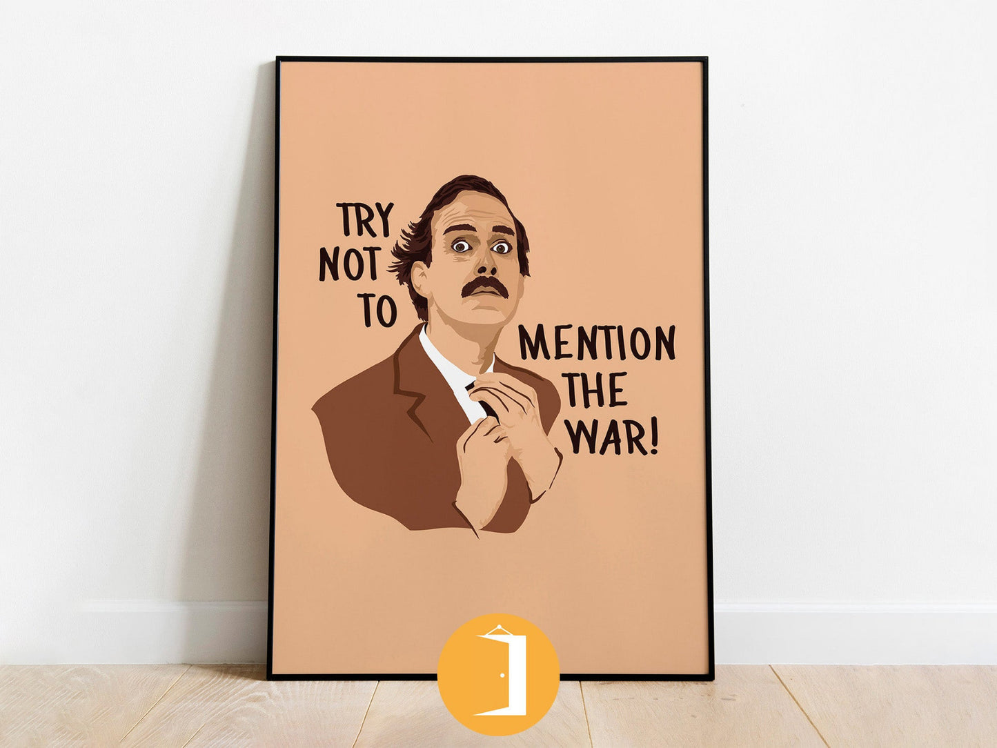 Basil Fawlty Towers Minimal Portrait Quote Illustrated Poster