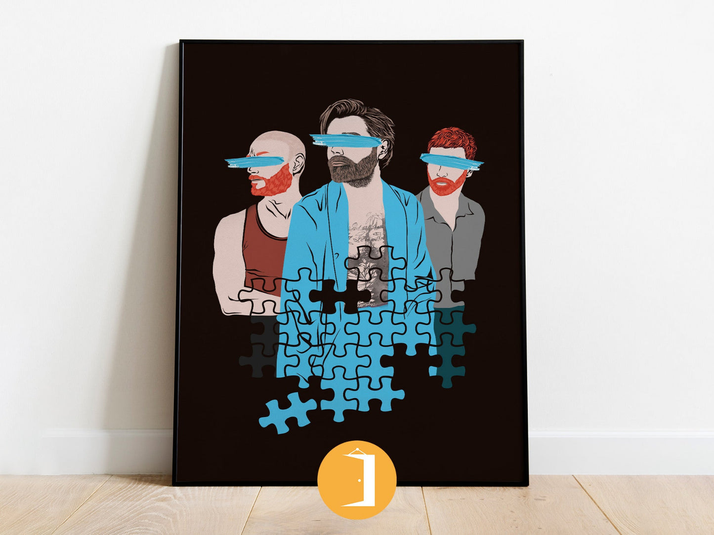 Biffy Clyro Poster | Scottish Rock Band Minimal Portrait Illustrated Print