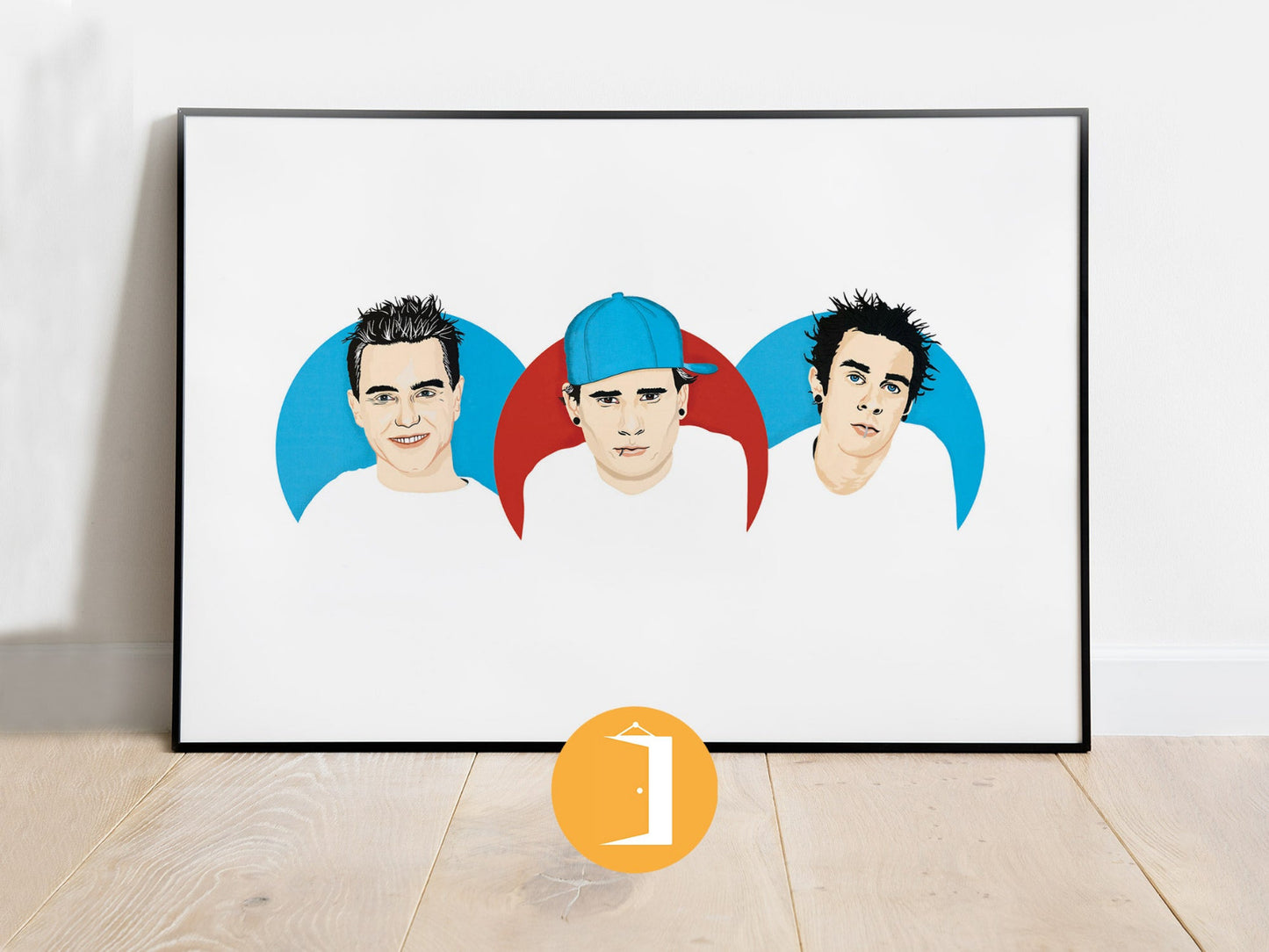 Blink 182 Poster | Minimal Pop Punk Portrait Illustrated Print | Enema Of The State