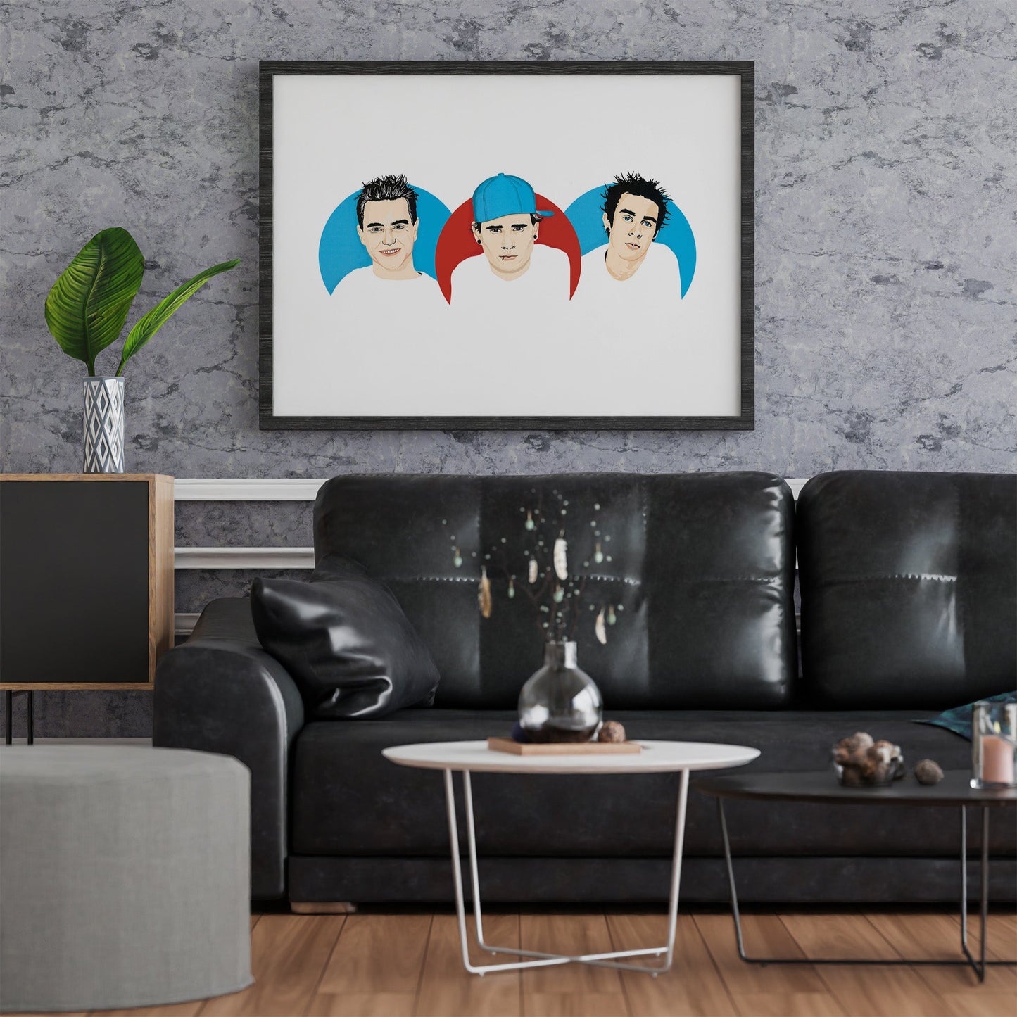 Blink 182 Poster | Minimal Pop Punk Portrait Illustrated Print | Enema Of The State