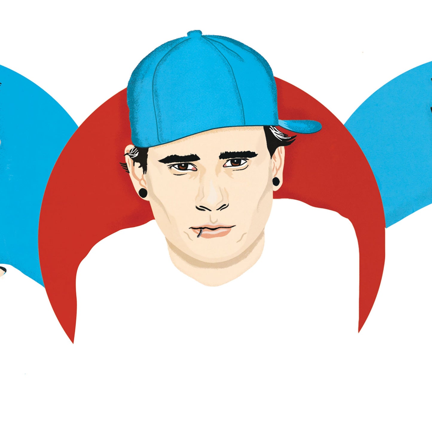 Blink 182 Poster | Minimal Pop Punk Portrait Illustrated Print | Enema Of The State