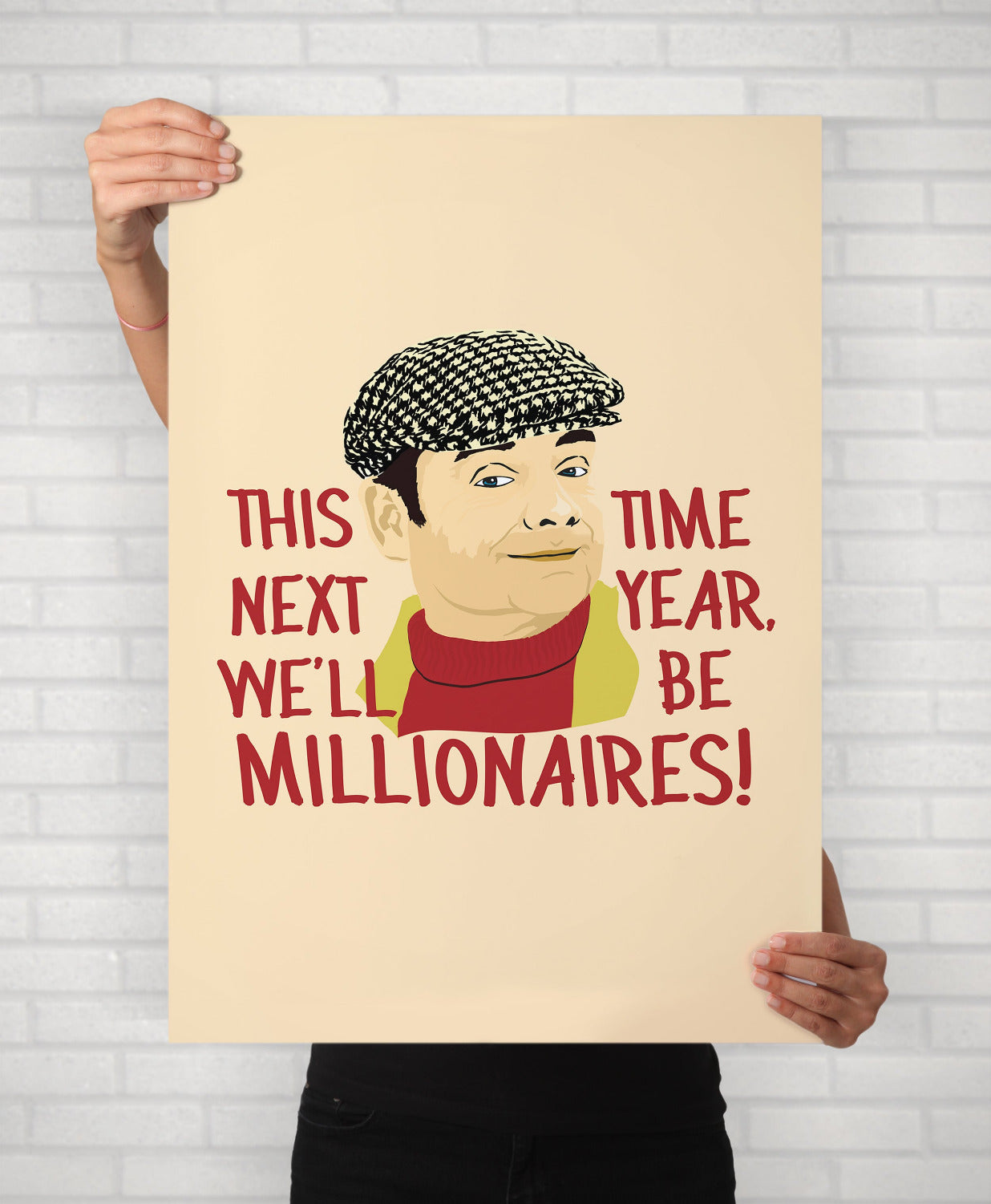 Del Boy Minimal Only Fools and Horses Illustrated Poster | This Time Next Year We'll Be Millionaires