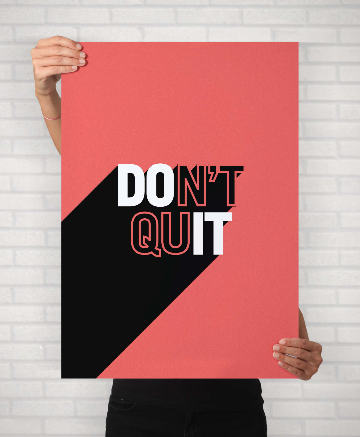 DO IT (Don't Quit) Poster | Motivational Positive Typography Illustrated Graphic Design Print