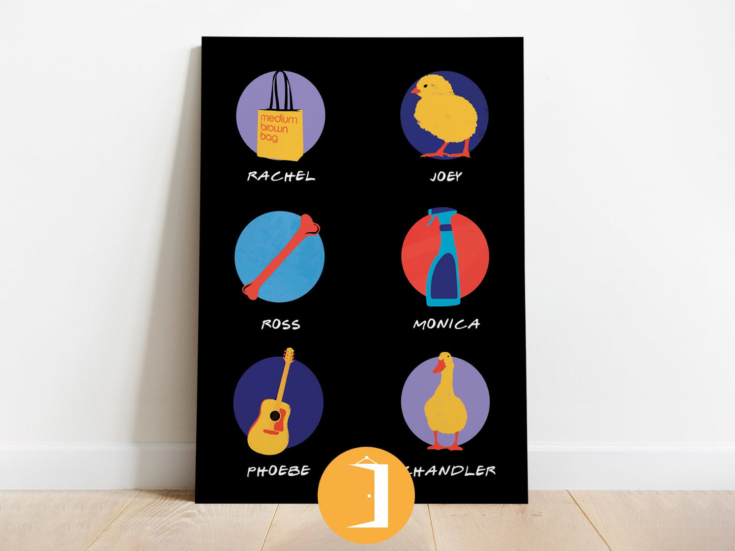 Friends Sitcom Poster 90's TV Show Illustrated Print | Friends iconic items