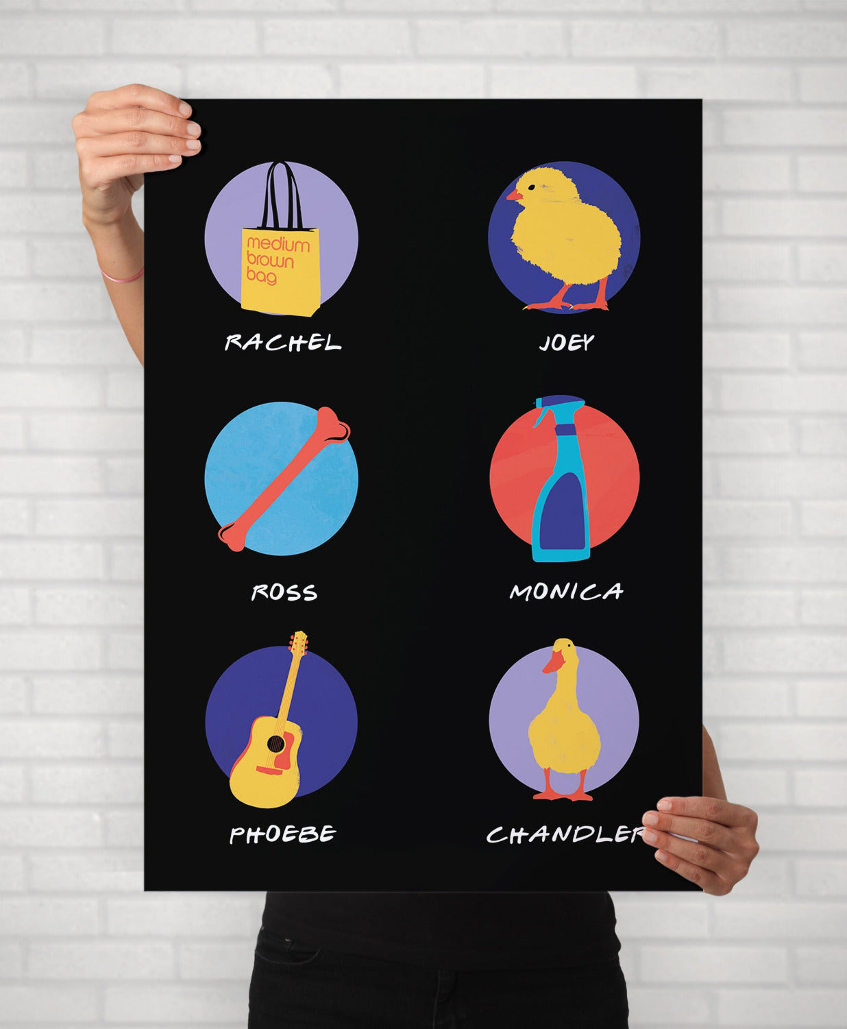 Friends Sitcom Poster 90's TV Show Illustrated Print | Friends iconic items