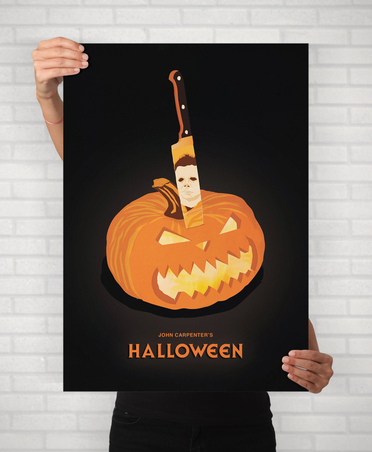 Halloween Film Poster | 1978 Horror Minimal Movie Illustrated Print | Michael Myers