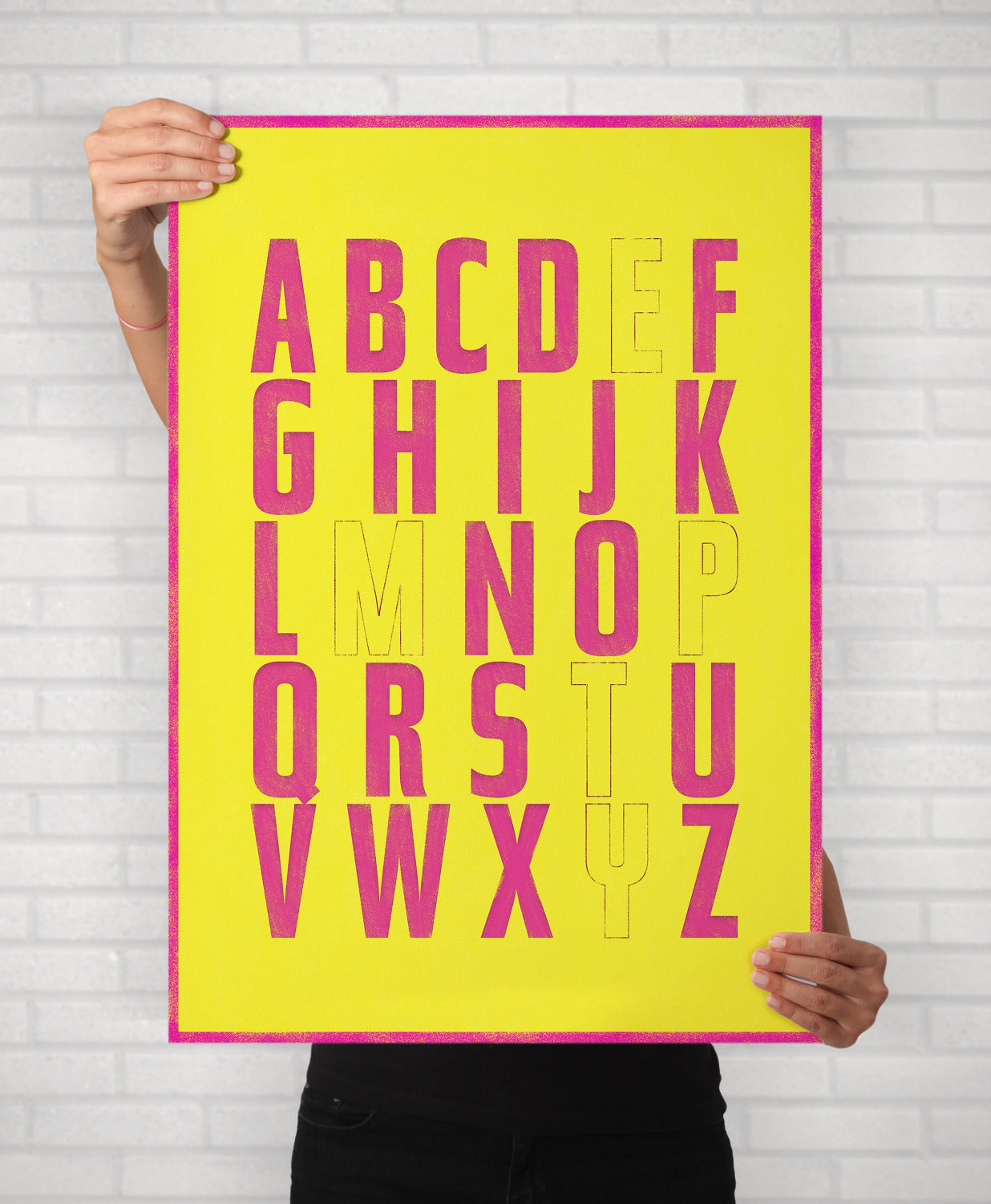 EMPTY Letters Alphabet Motivational Typography Home Wall Art Illustrated Poster