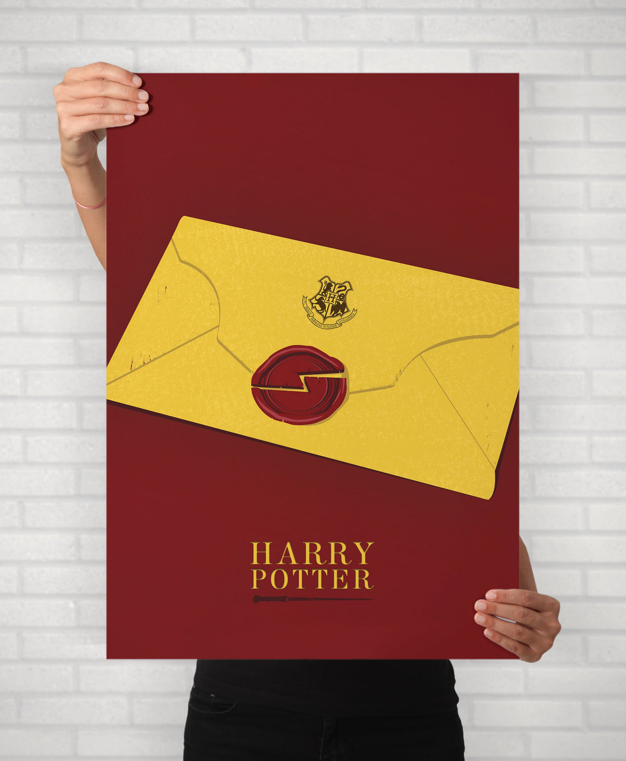 Harry Potter Poster | Hogwarts Letter Minimal Movie Illustrated Print