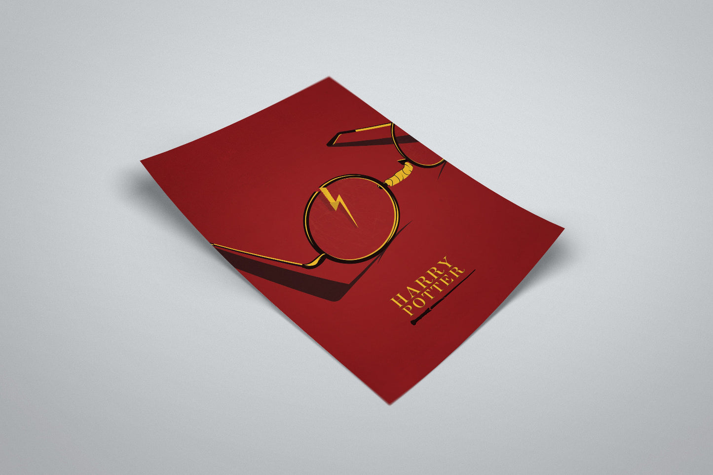 Harry Potter Poster | Alternative Minimalist Movie Poster | Lighting Bolt Scar Glasses Art