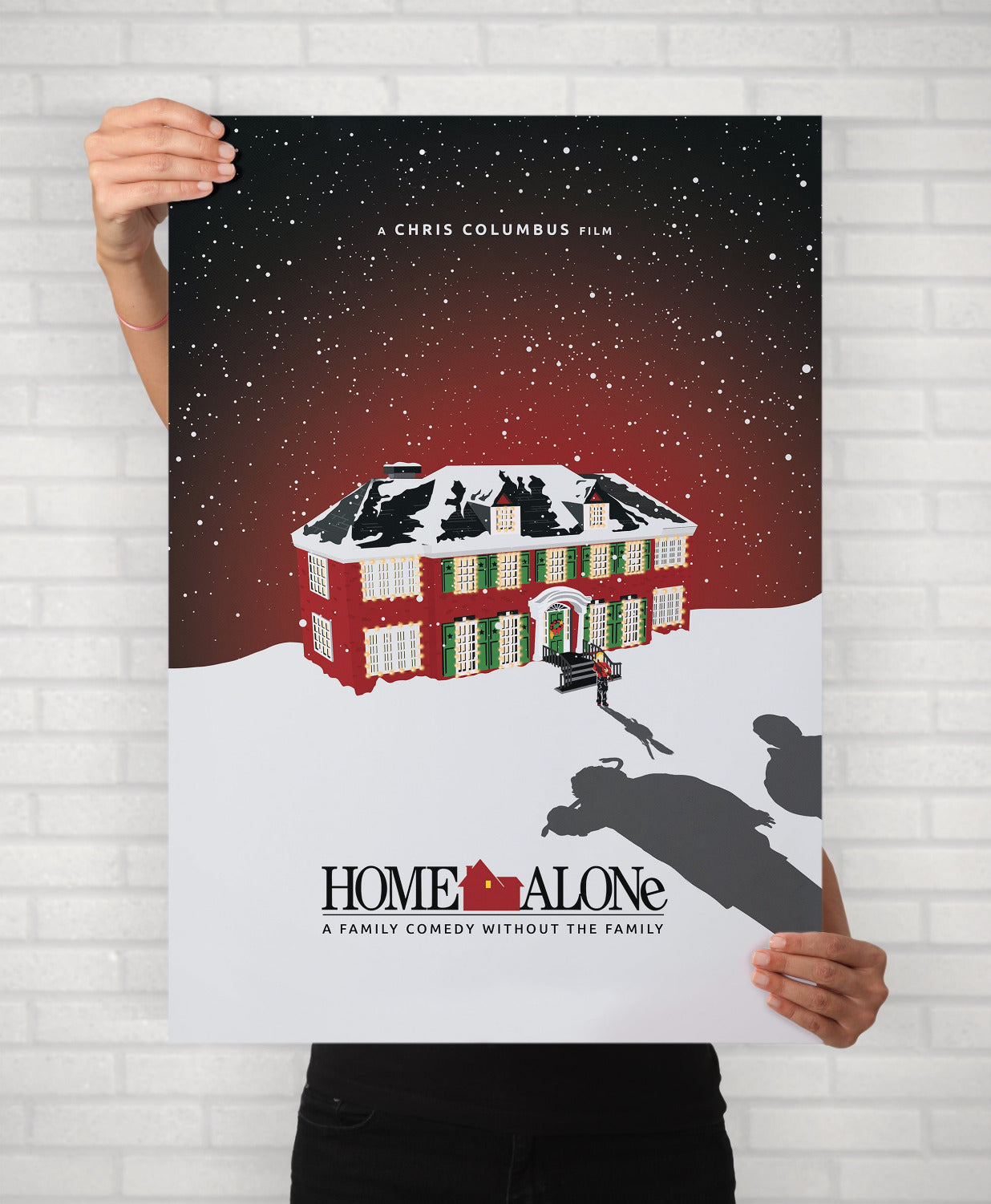 Home Alone Poster | Minimal Movie Illustrated Print | Christmas Film Print
