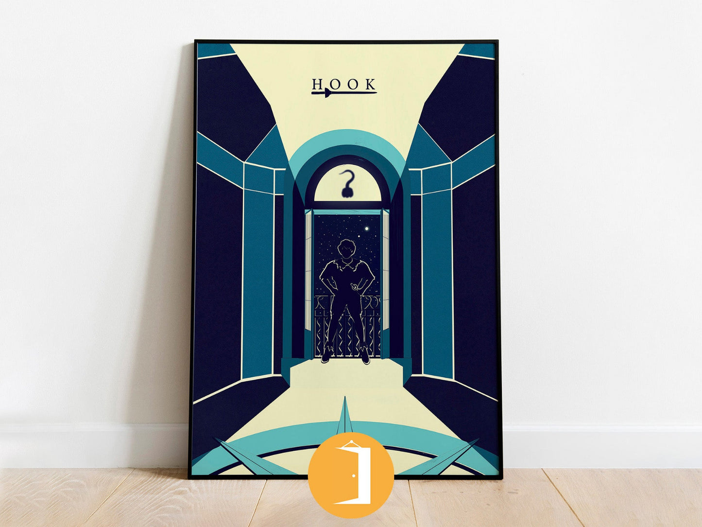 Hook Film Poster | Peter Pan Minimal Movie Illustrated Print