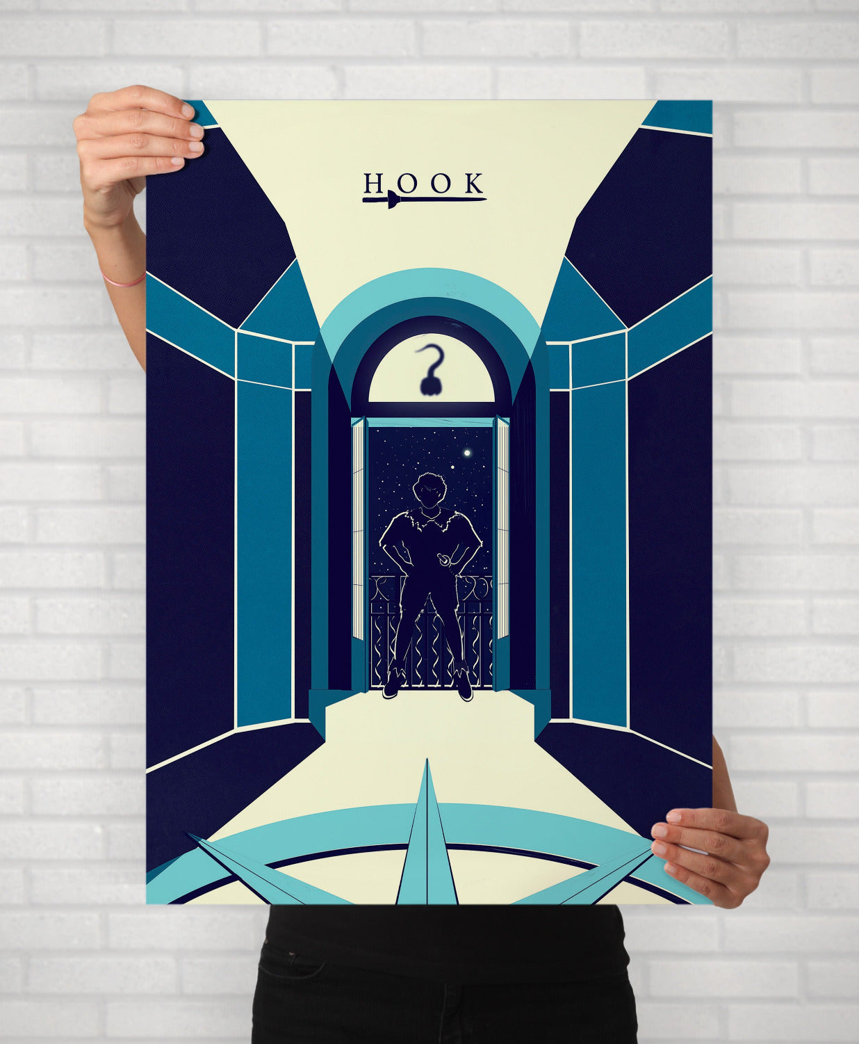 Hook Film Poster | Peter Pan Minimal Movie Illustrated Print