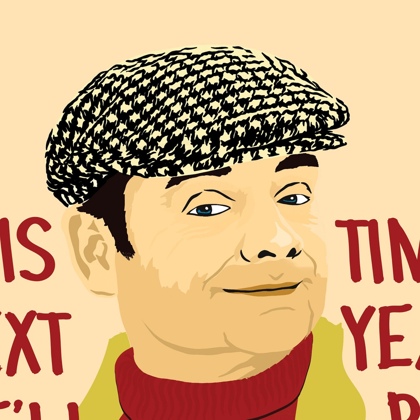 Del Boy Minimal Only Fools and Horses Illustrated Poster | This Time Next Year We'll Be Millionaires