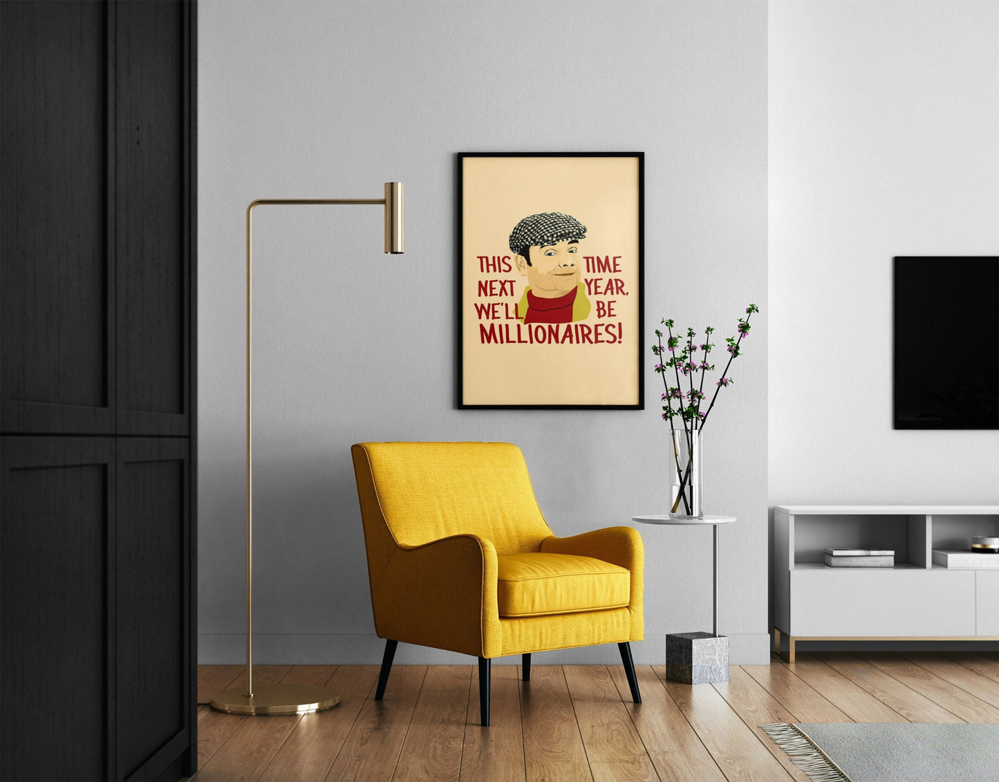 Del Boy Minimal Only Fools and Horses Illustrated Poster | This Time Next Year We'll Be Millionaires