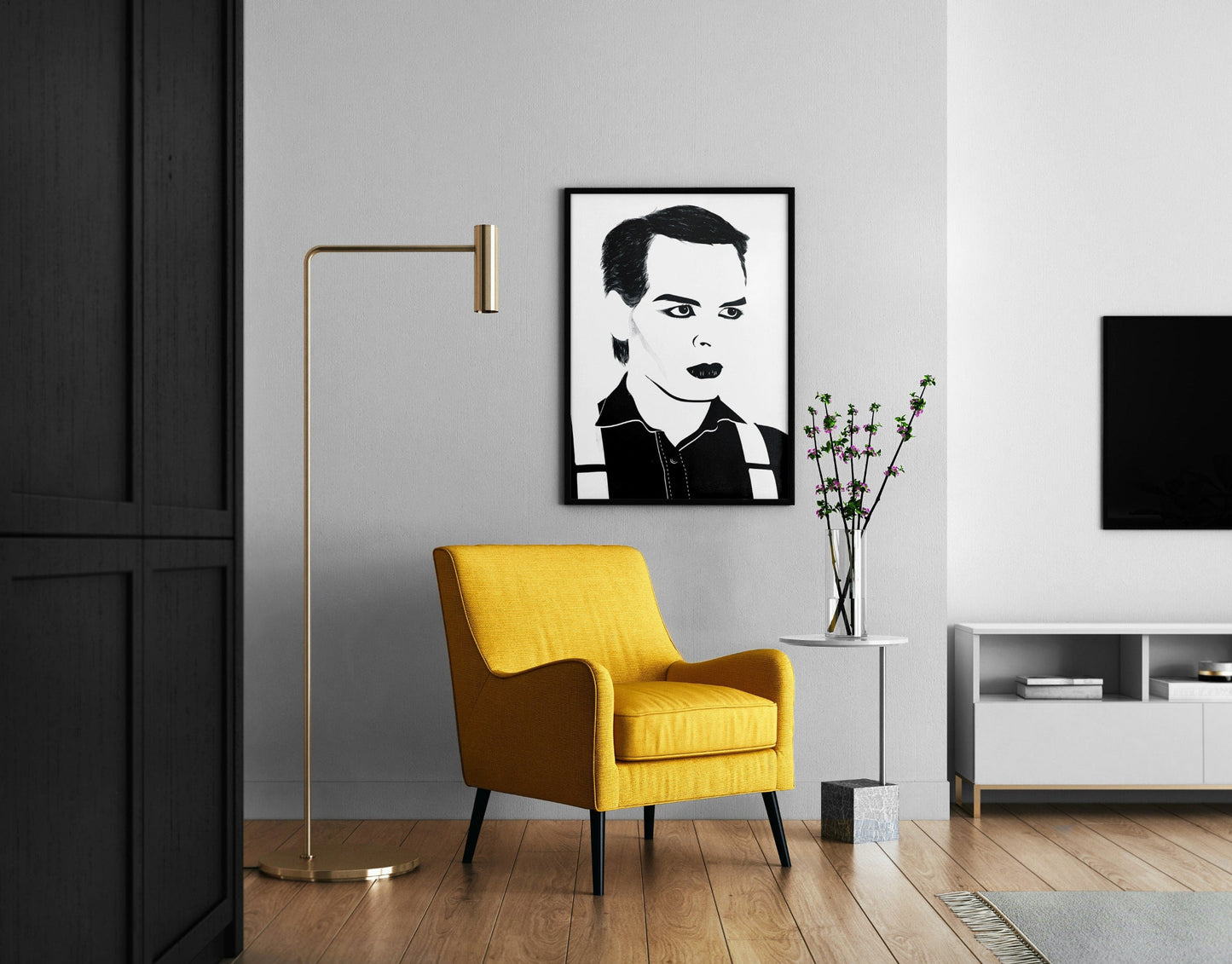 Gary Numan Minimal Portrait Illustrated Poster