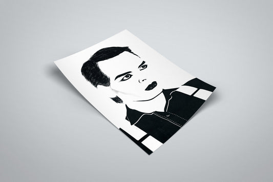 Gary Numan Minimal Portrait Illustrated Poster