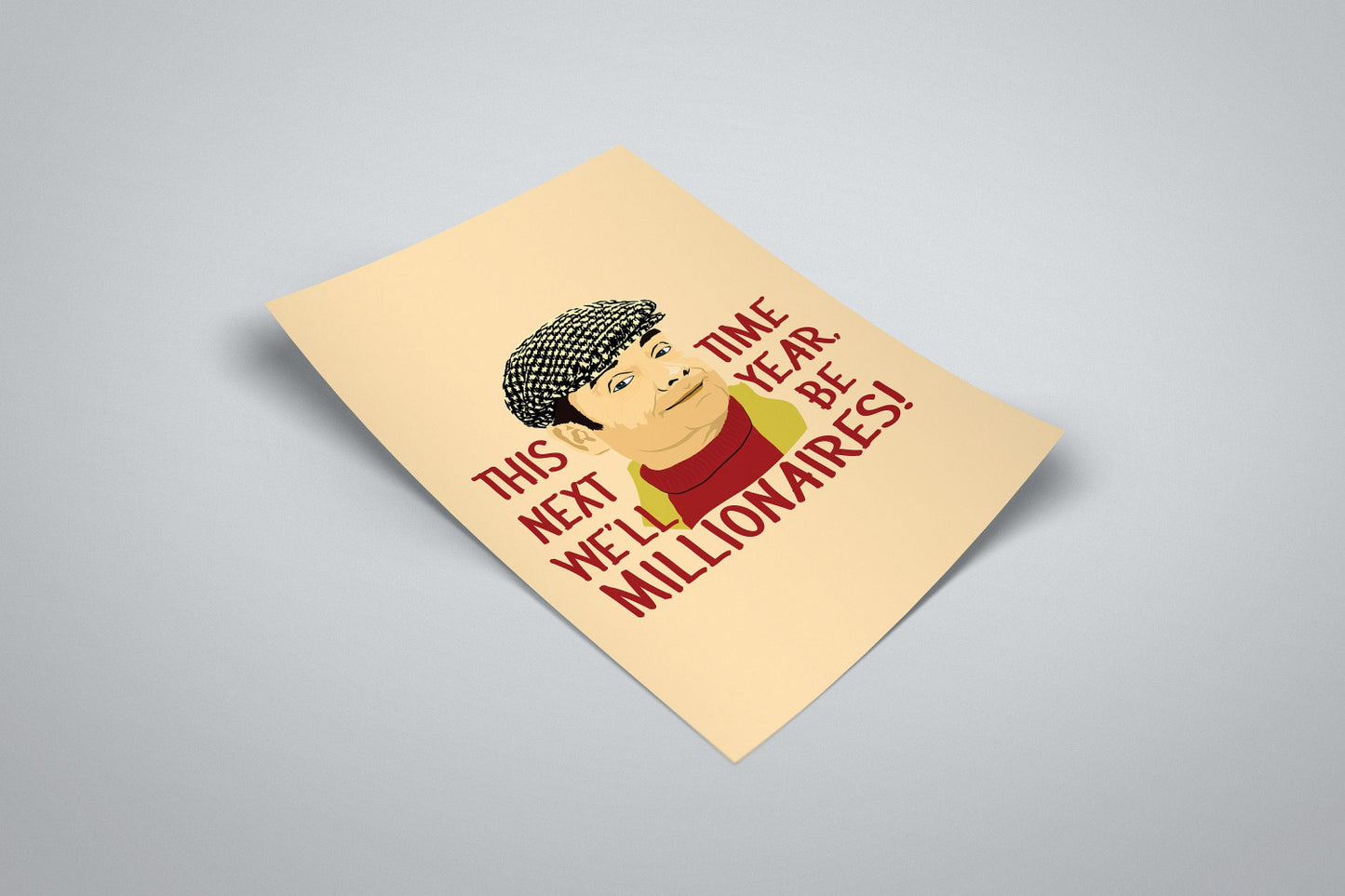 Del Boy Minimal Only Fools and Horses Illustrated Poster | This Time Next Year We'll Be Millionaires