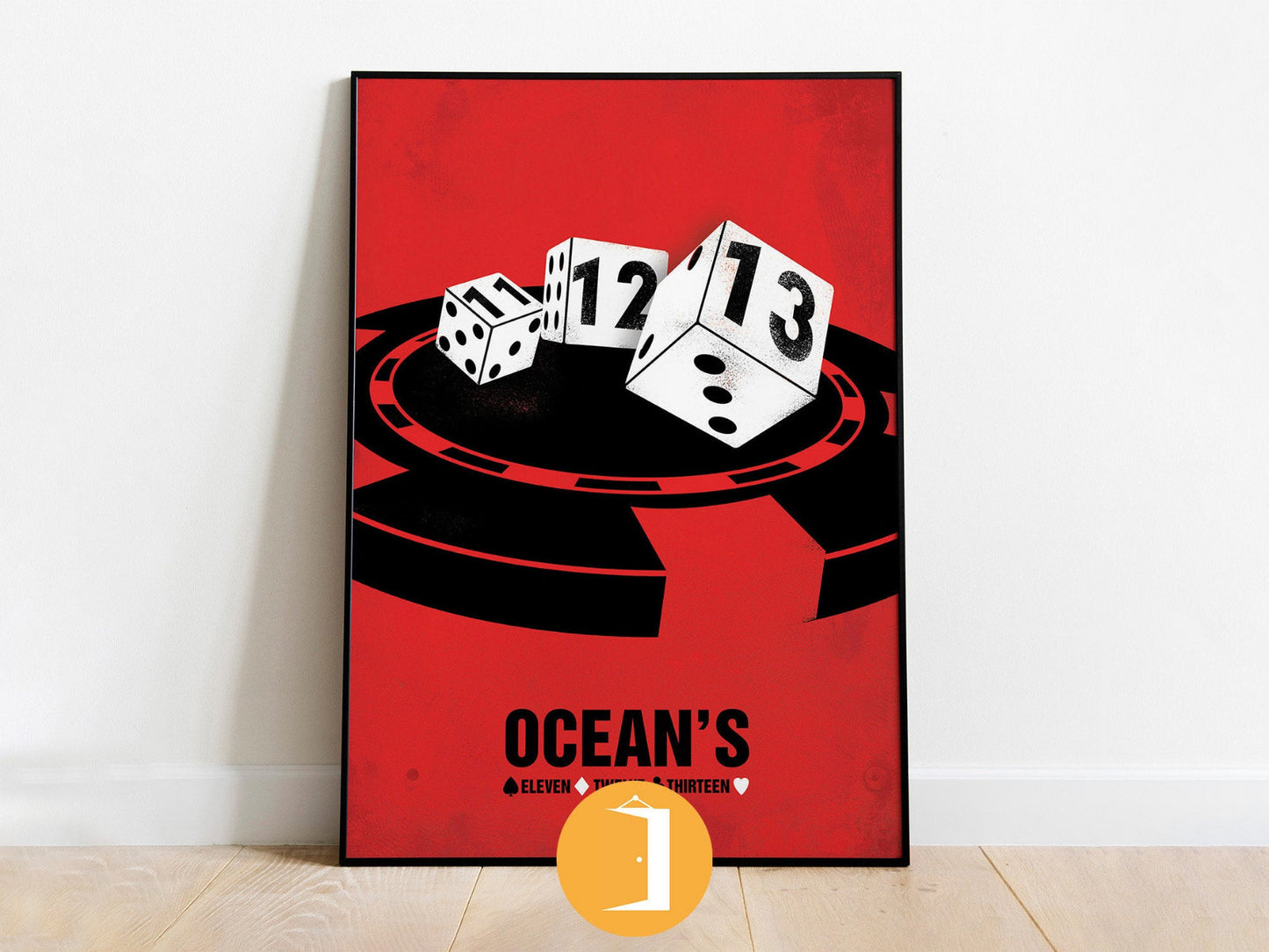 Oceans 11 Trilogy Minimal Movie Illustrated Poster