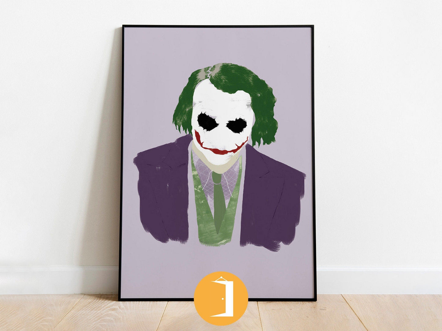 The Joker Heath Ledger Minimal Movie Illustrated Poster