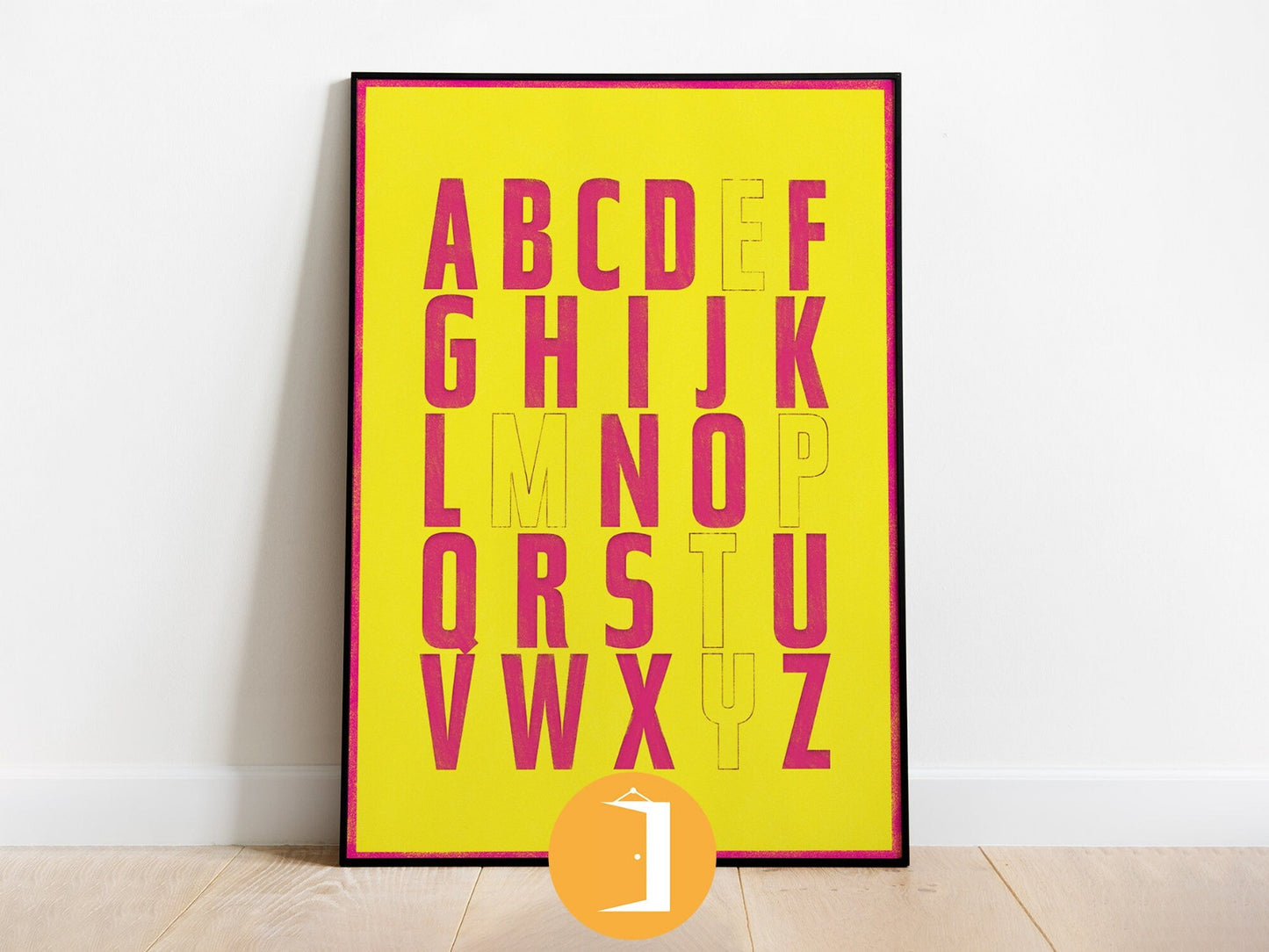 EMPTY Letters Alphabet Motivational Typography Home Wall Art Illustrated Poster