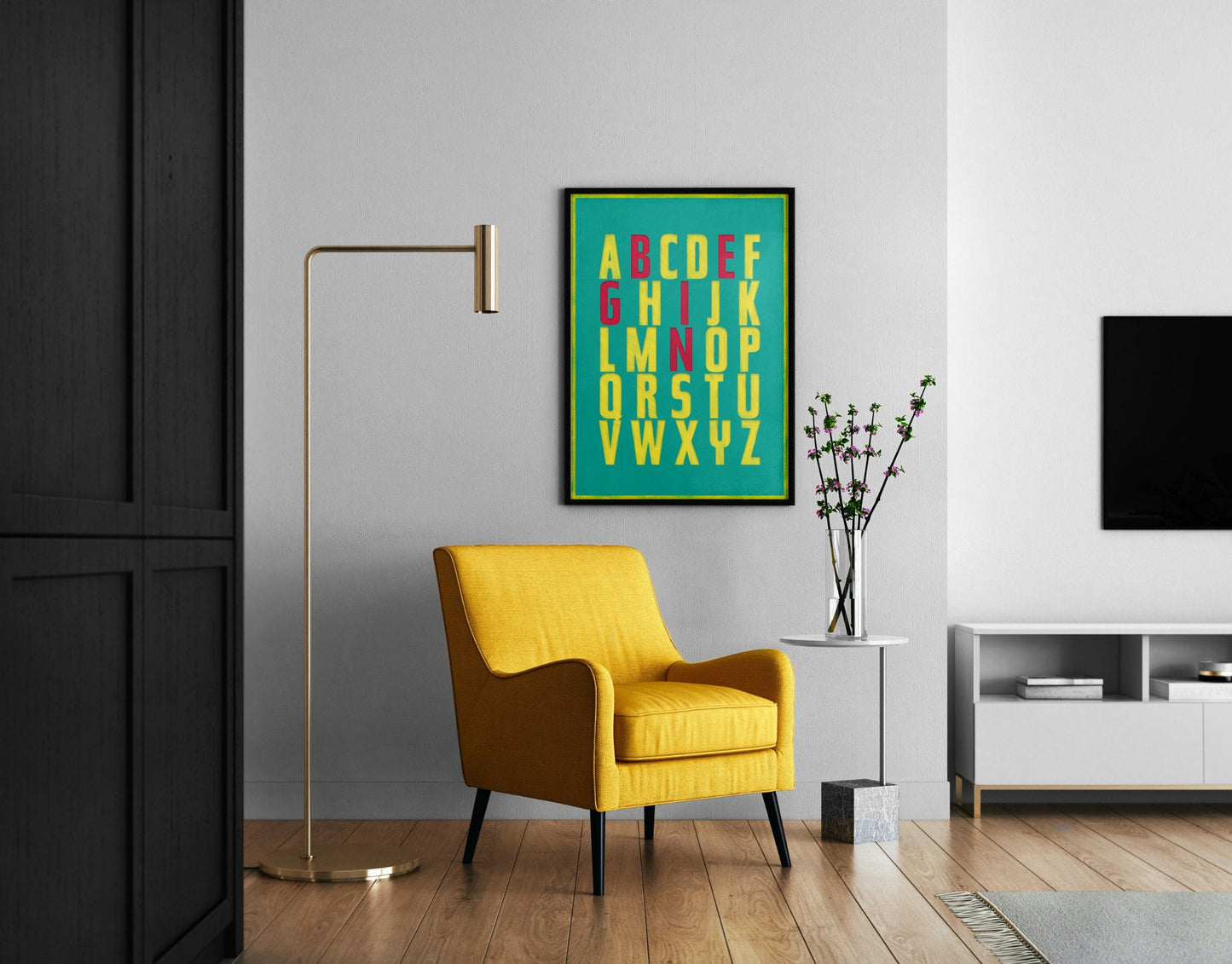 BEGIN Alphabet Motivational Poster | Typography Home Wall Art Illustrated Print