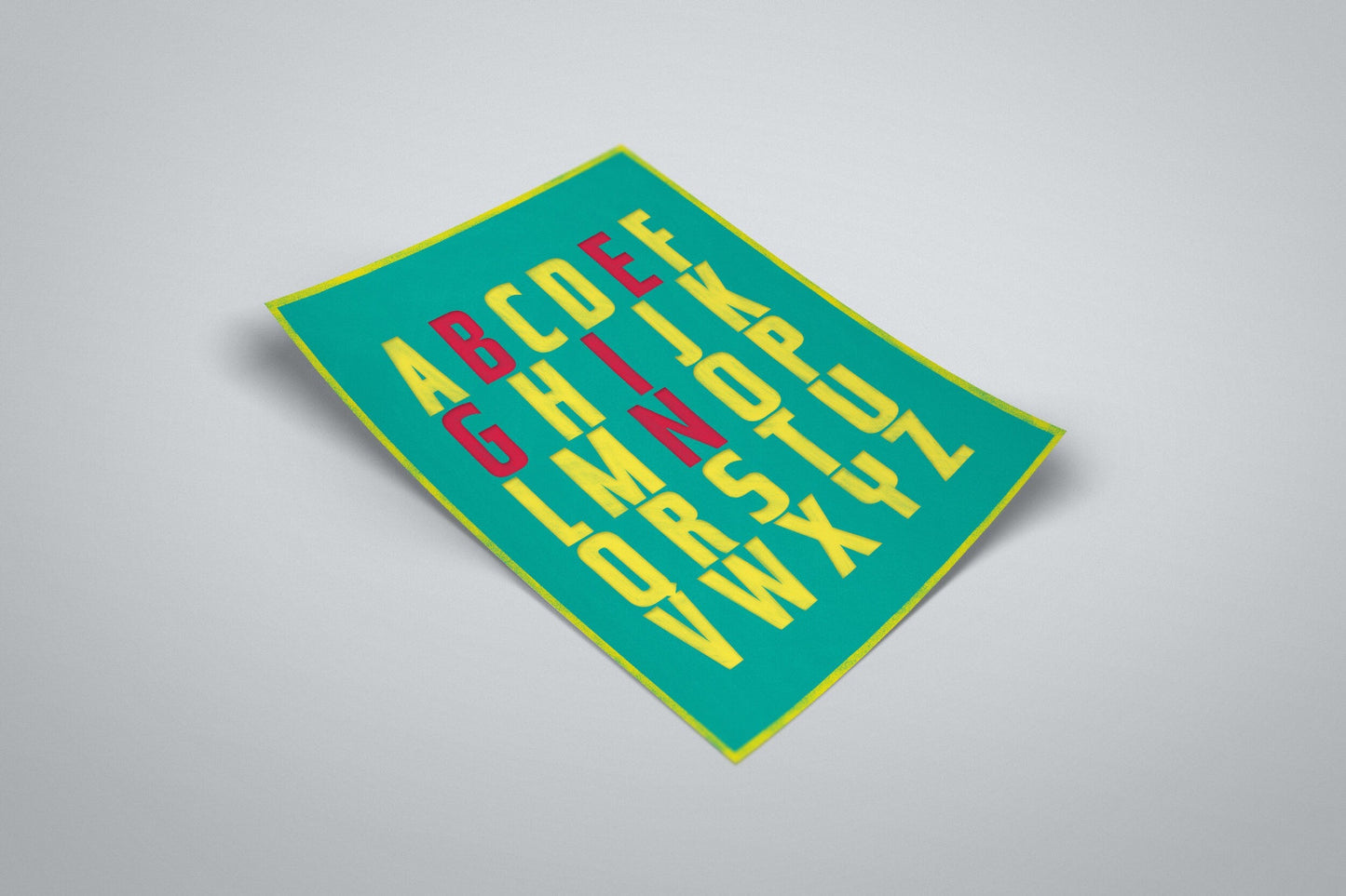BEGIN Alphabet Motivational Poster | Typography Home Wall Art Illustrated Print