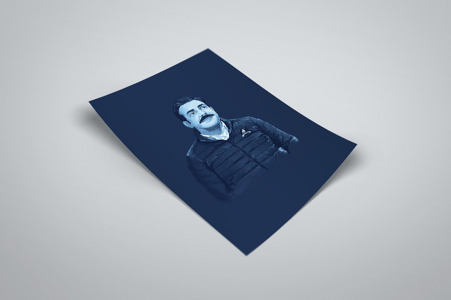 Ted Lasso Poster | Art Painting Illustrated Minimal Portrait Poster | Ted Lasso Gifts and Merchandise
