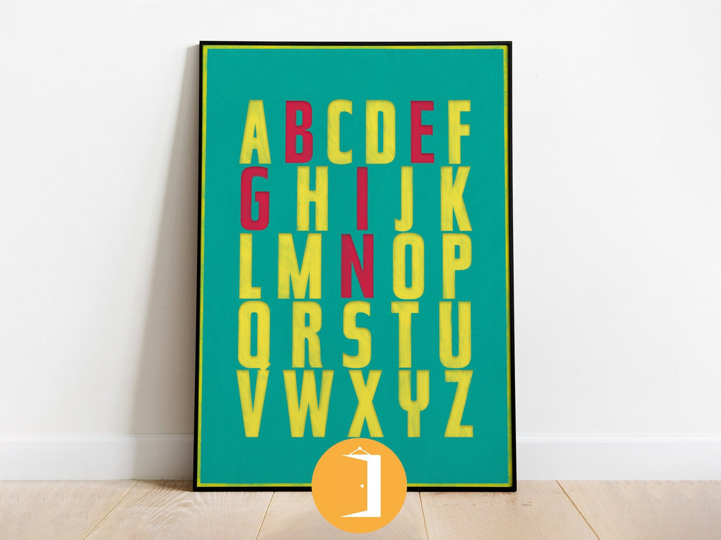 BEGIN Alphabet Motivational Poster | Typography Home Wall Art Illustrated Print