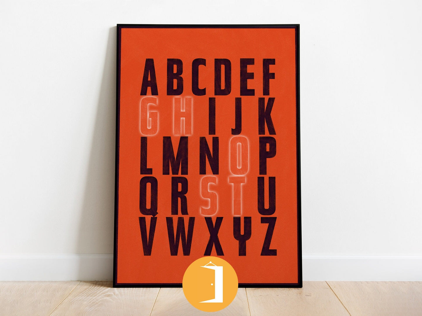 GHOST Alphabet Motivational Typography Home Wall Art Illustrated Poster