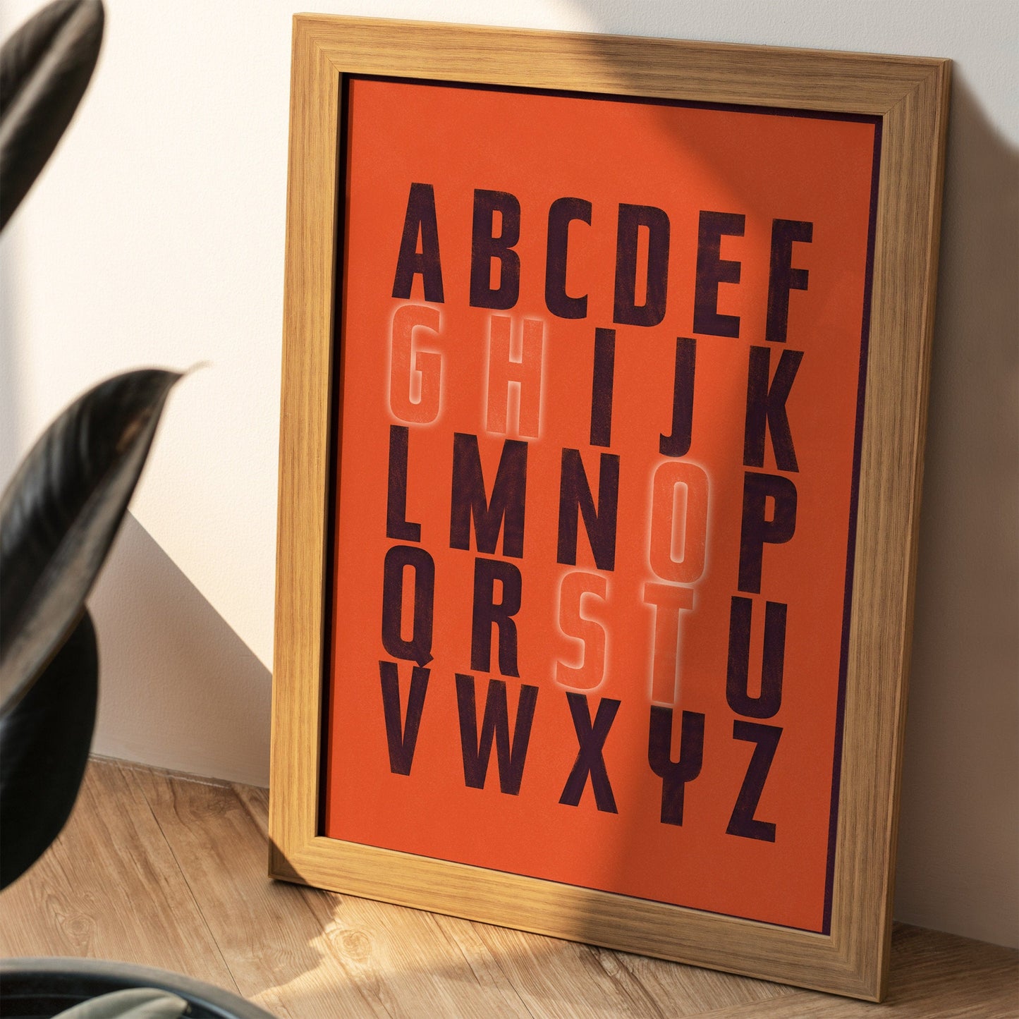 GHOST Alphabet Motivational Typography Home Wall Art Illustrated Poster