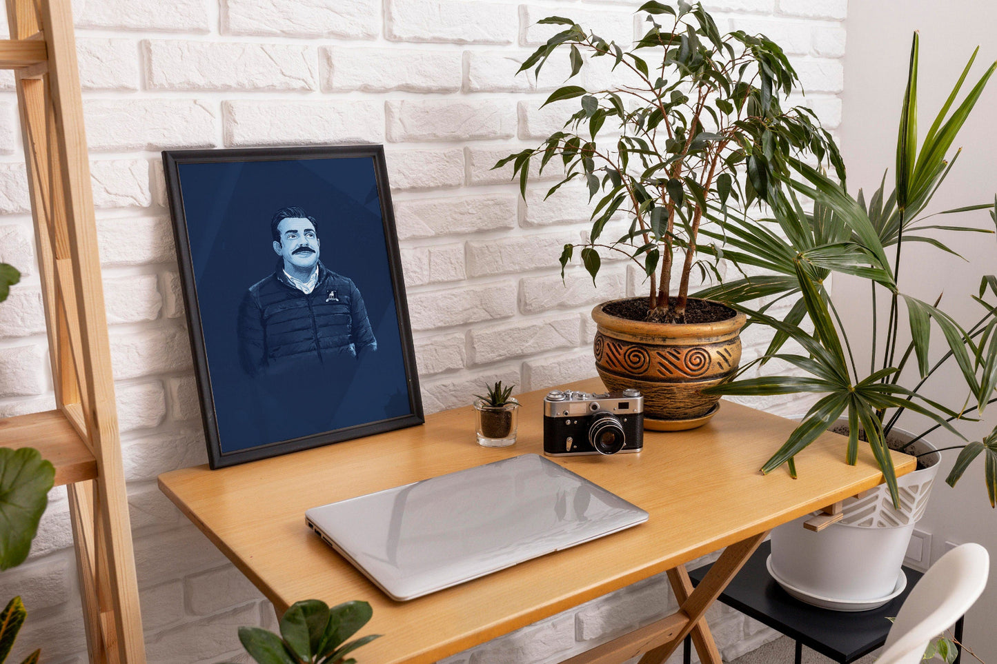 Ted Lasso Poster | Art Painting Illustrated Minimal Portrait Poster | Ted Lasso Gifts and Merchandise