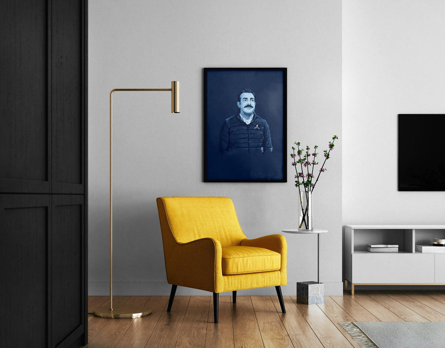 Ted Lasso Poster | Art Painting Illustrated Minimal Portrait Poster | Ted Lasso Gifts and Merchandise