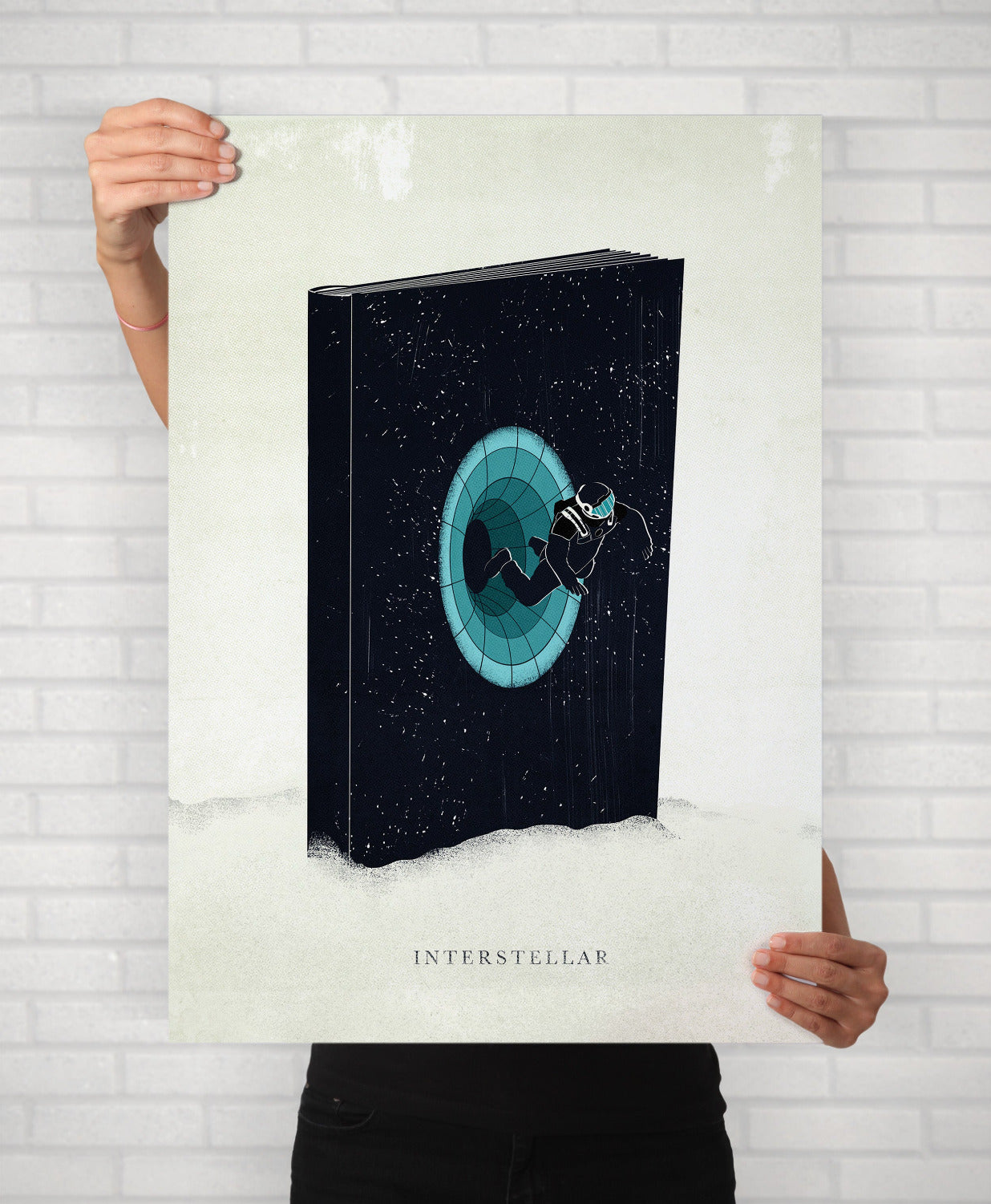 Interstellar Minimal Movie Illustrated Poster