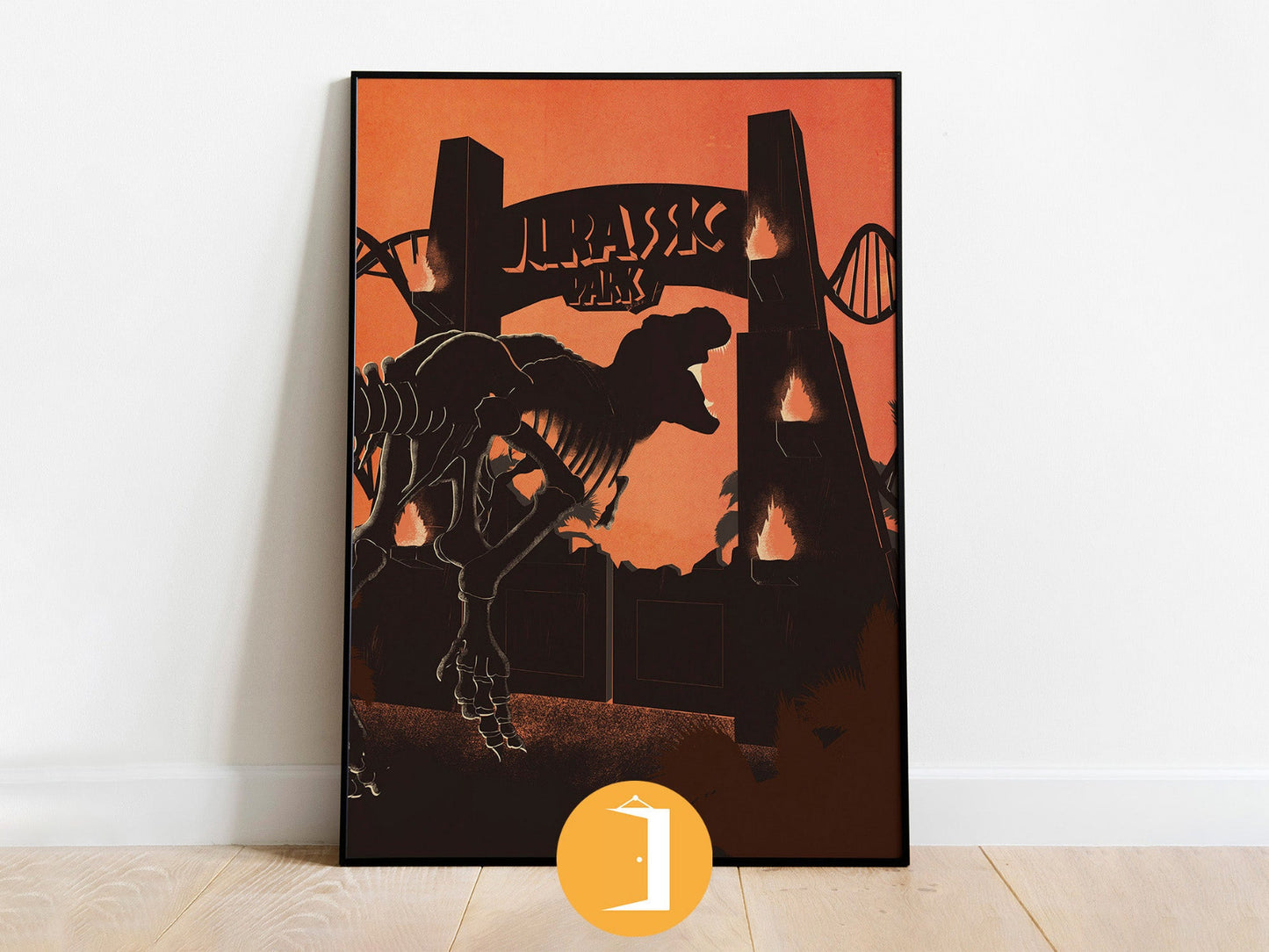 Jurassic Park Minimalist Poster | Movie Illustrated Print