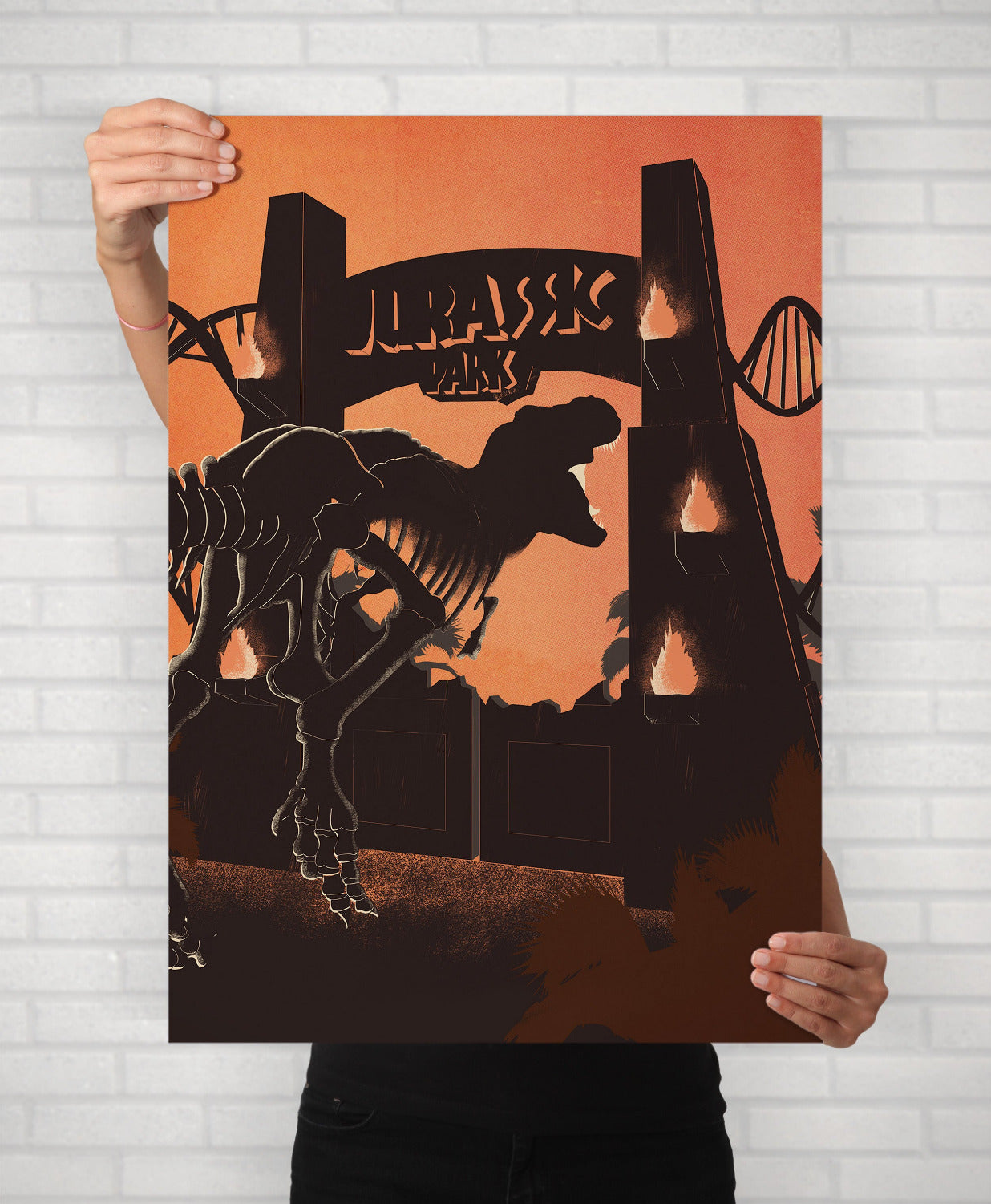 Jurassic Park Minimalist Poster | Movie Illustrated Print